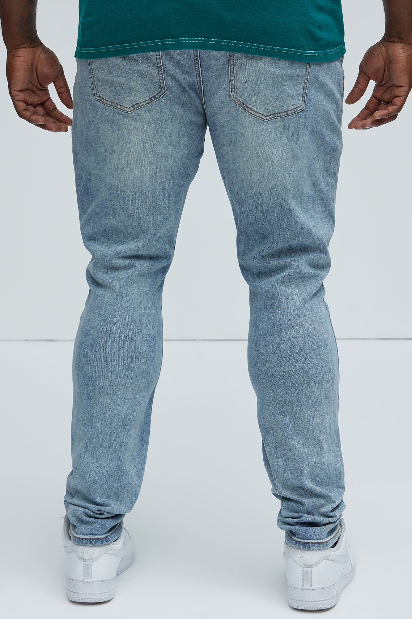 Jett Stacked Skinny Jeans - Light Blue Wash - Image 7