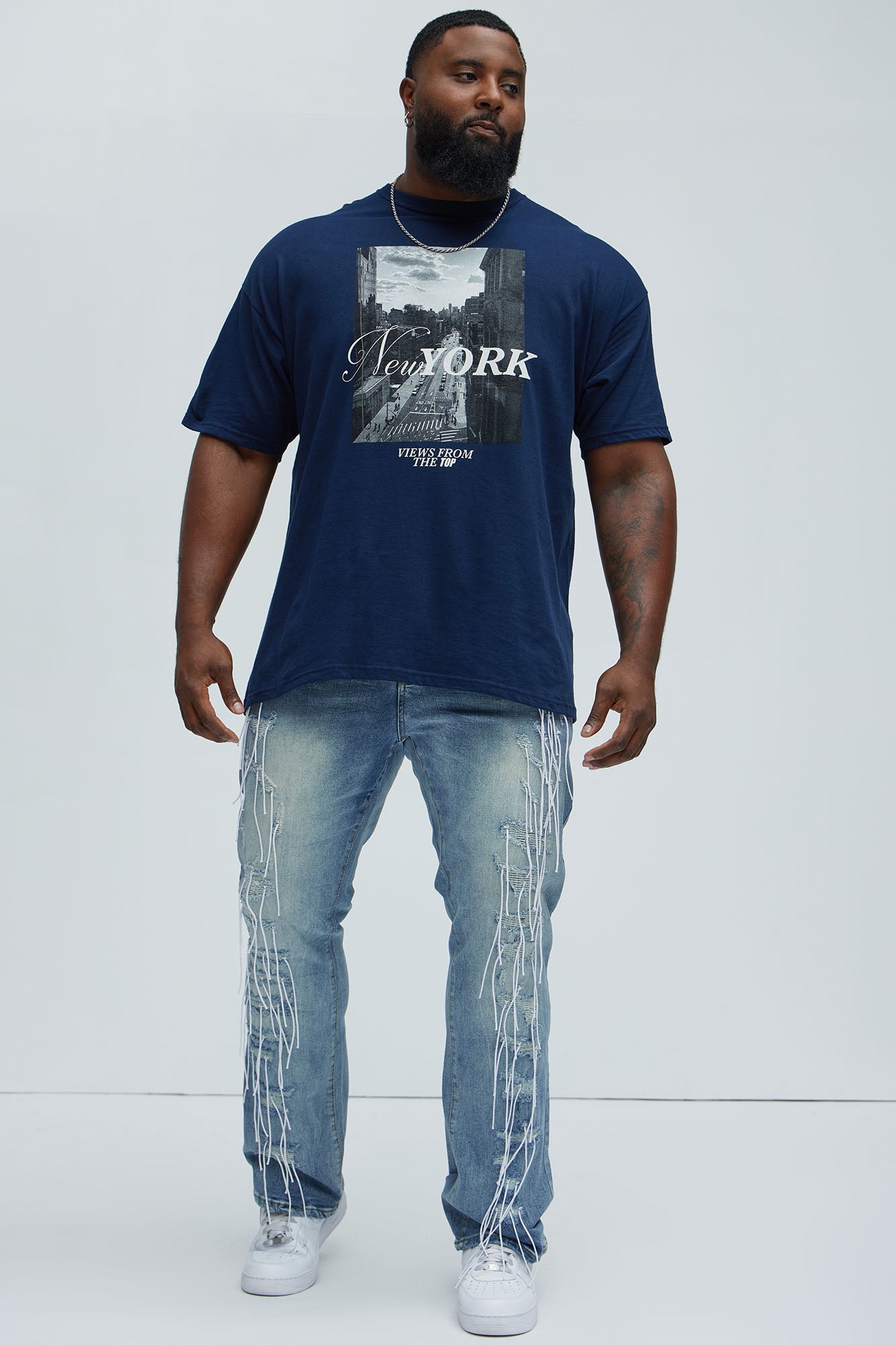 NYC View From The Top Short Sleeve Tee - Navy - Image 5