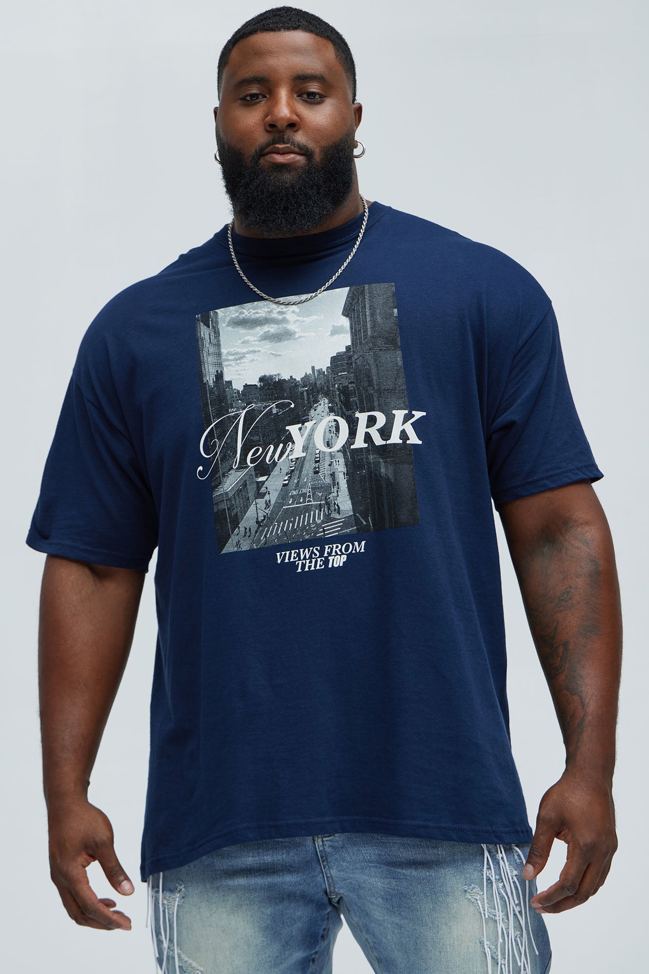 NYC View From The Top Short Sleeve Tee - Navy - Image 4