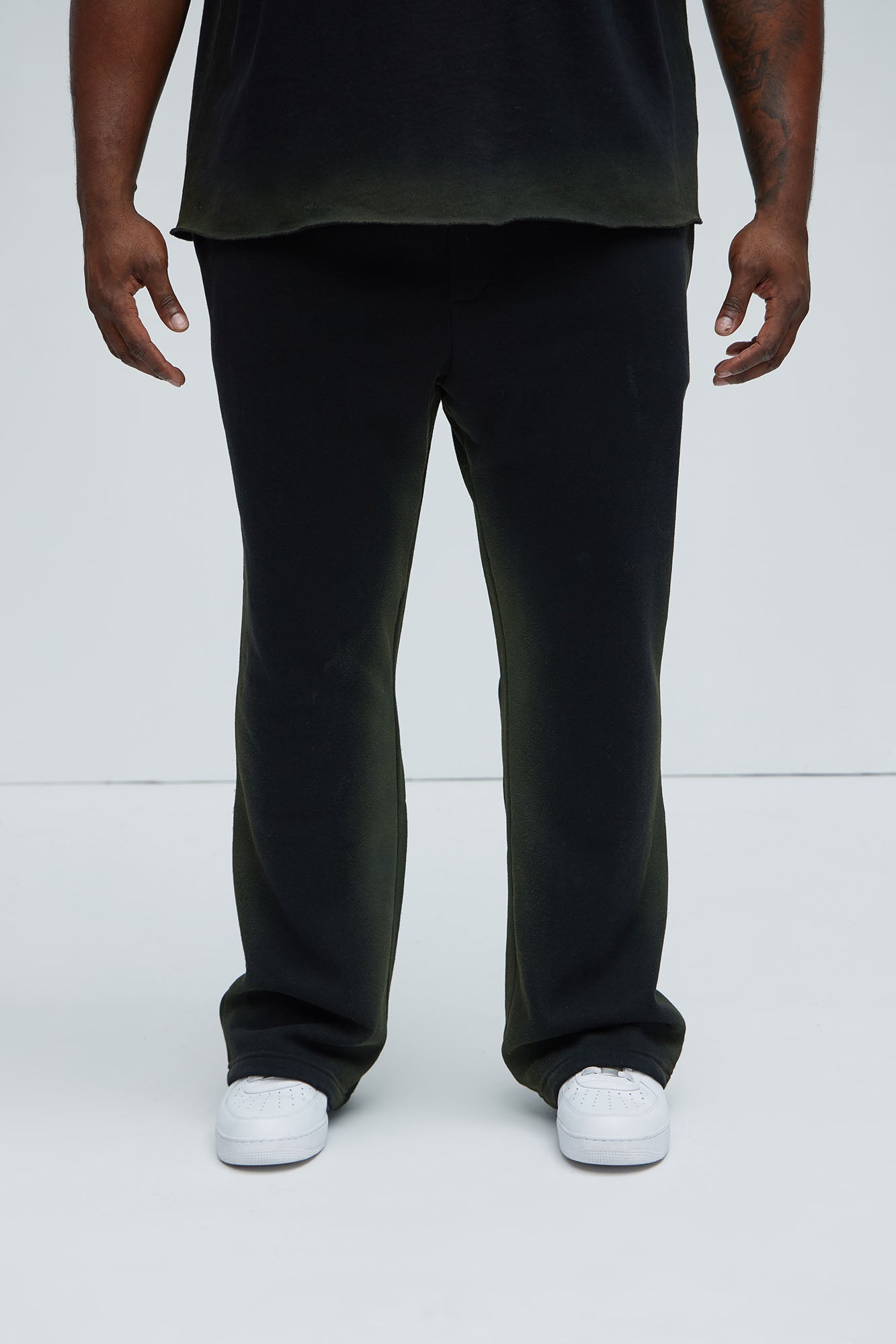 Tyson Blurred Lines Skinny Flare Sweatpants - Black - Image 6