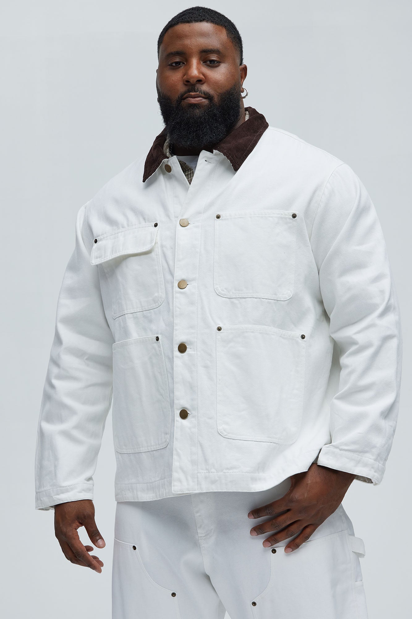 Alexander Utility Canvas Chore Jacket - White - Image 10