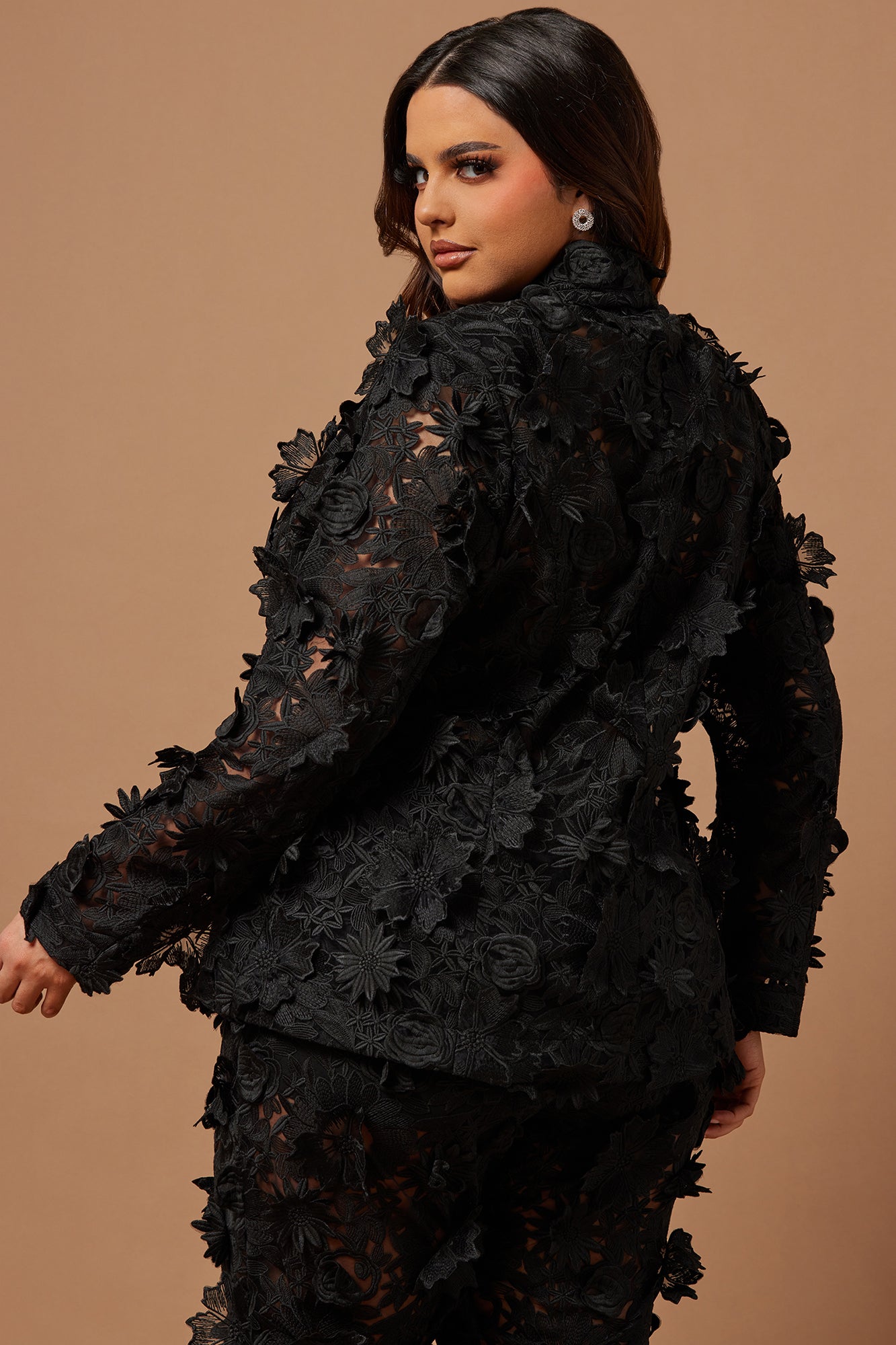 Denise Embroidered Blazer - Black - Image 8