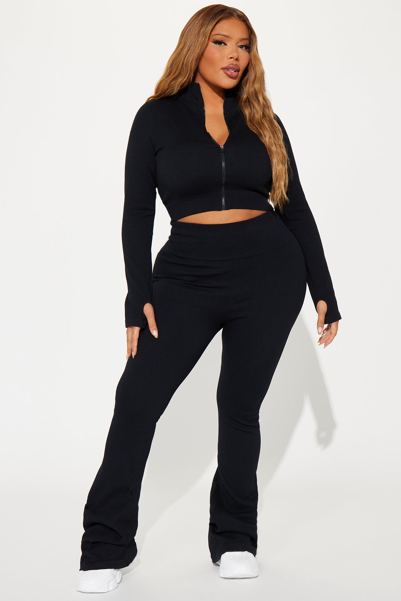 Effortless Ribbed Jacket - Black - Image 7