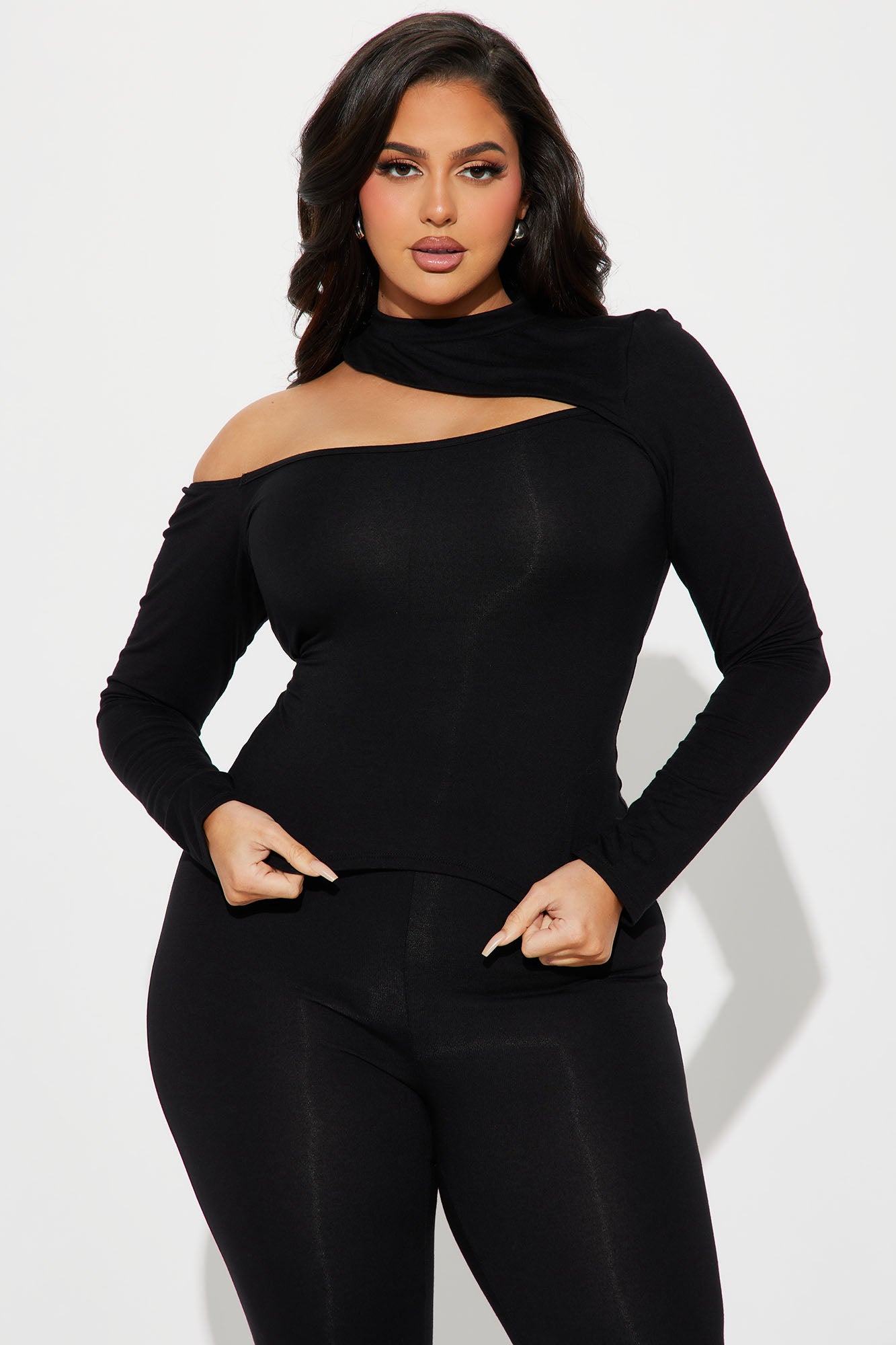Put It On Repeat Flare Leg Pant Set - Black - Image 7