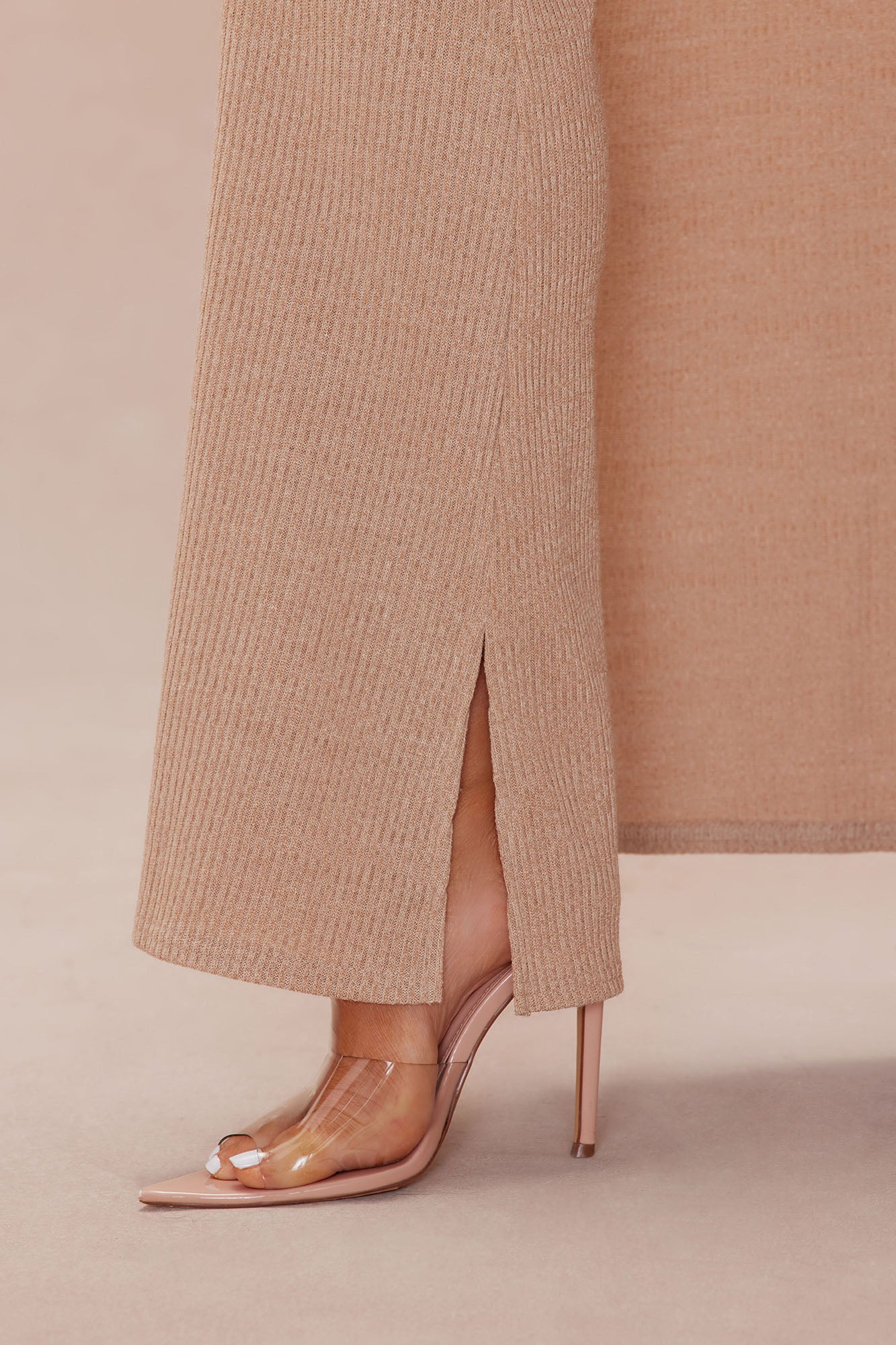 Serenity Maxi Sweater Pant Set - Taupe - Image 8