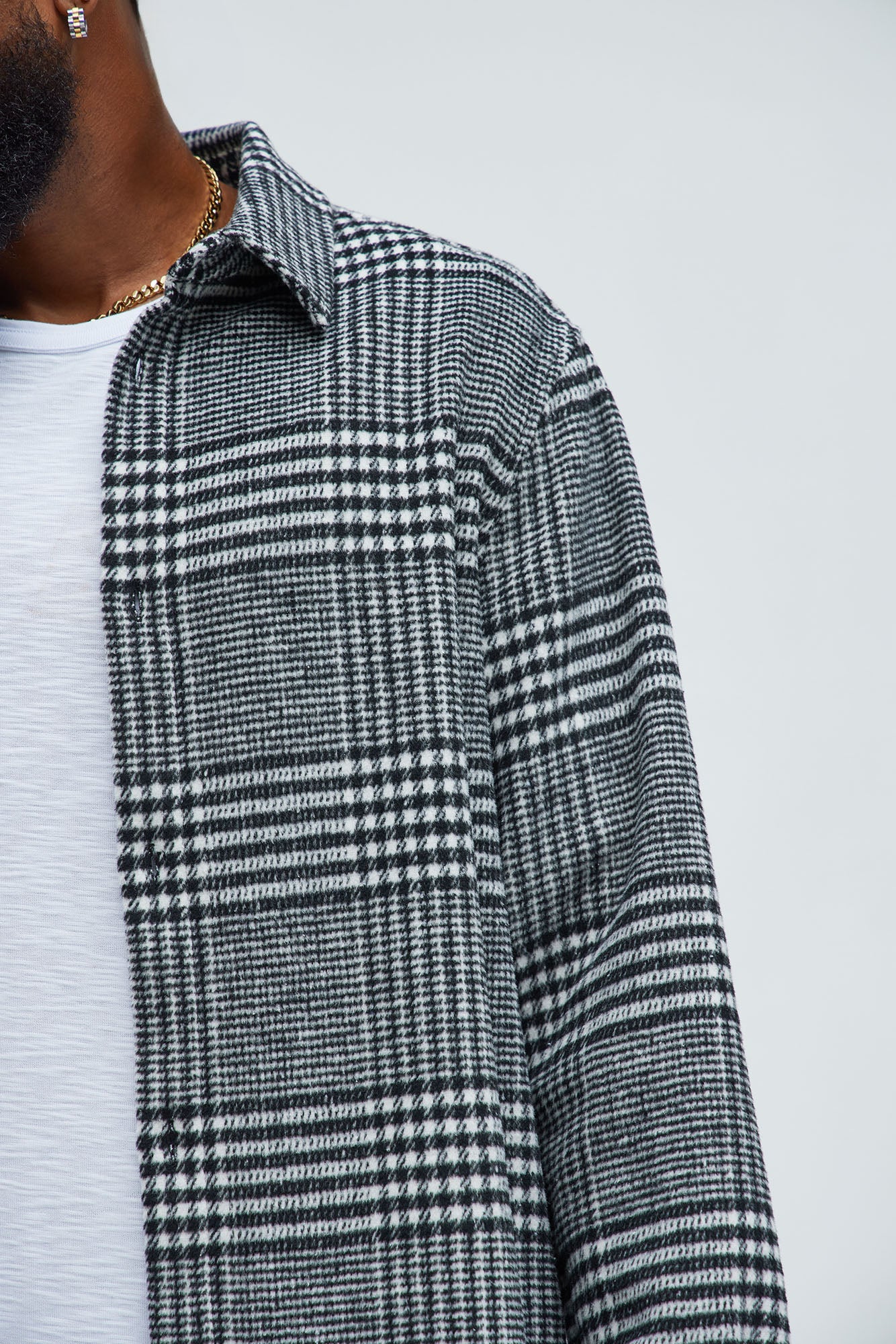 Be Forever Plaid Button Up Shirt - Black/combo - Image 3