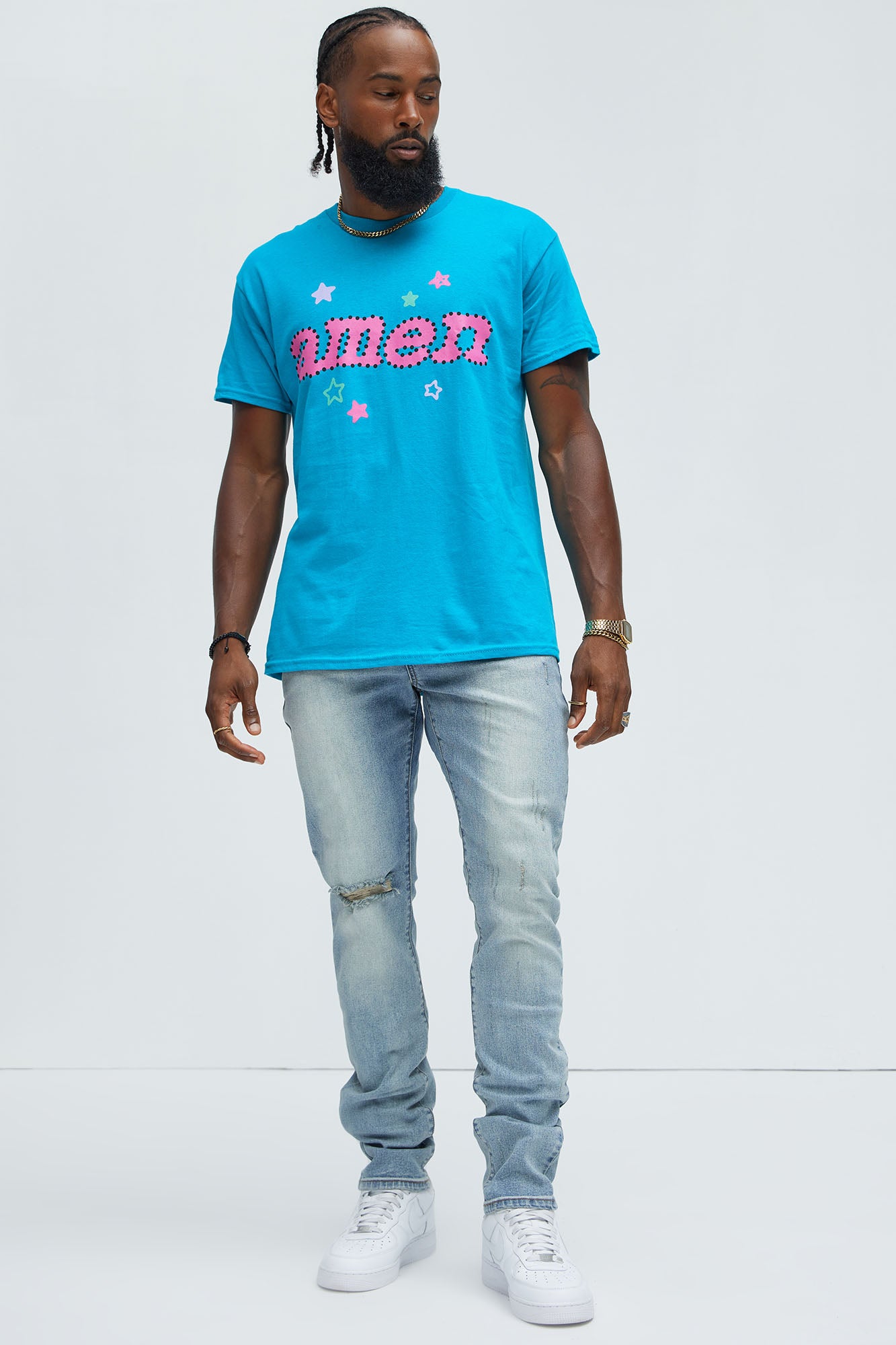 Jett Stacked Skinny Jeans - Light Blue Wash - Image 3