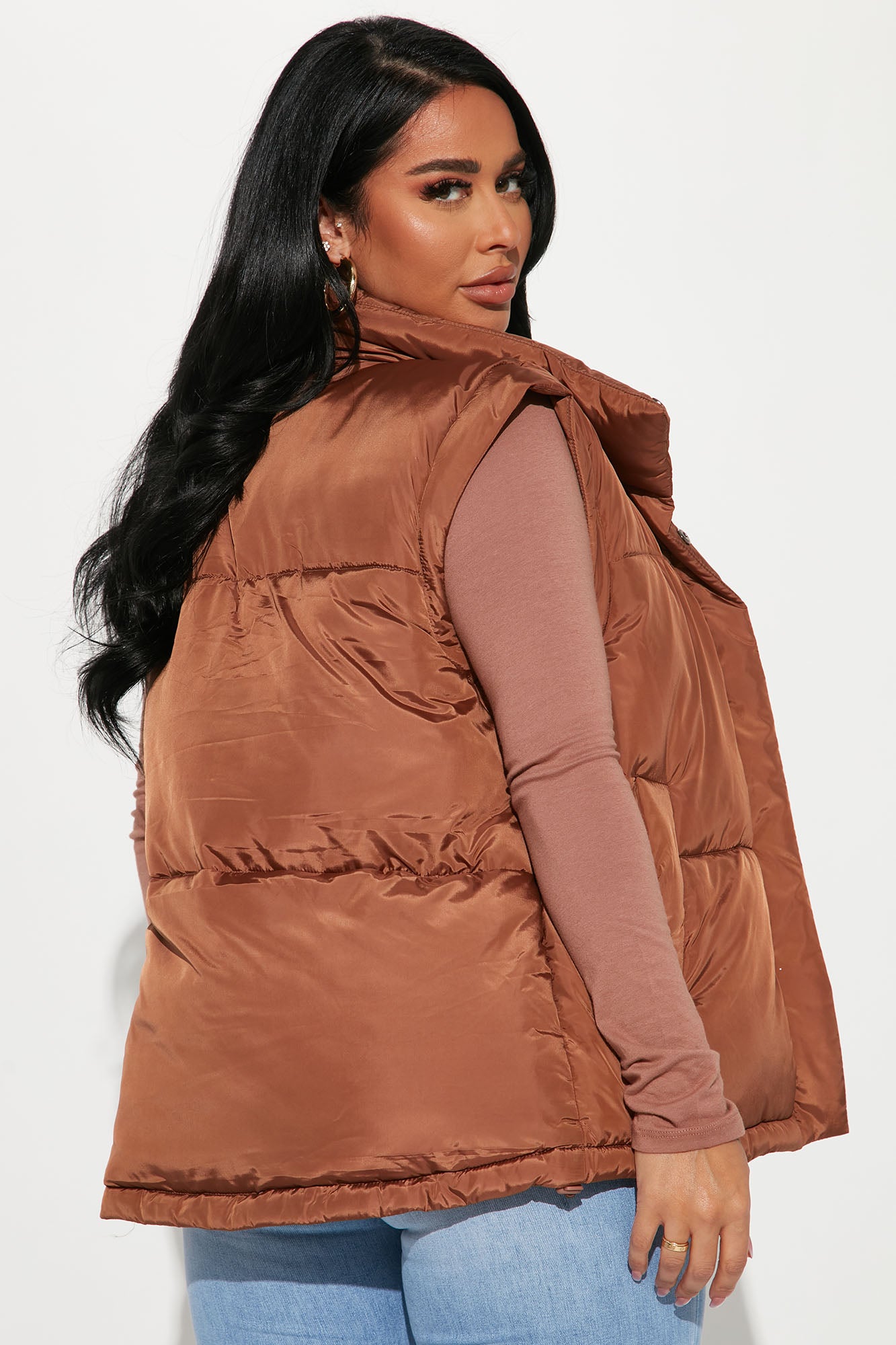 Leave It To Me Puffer Vest - Camel - Image 3