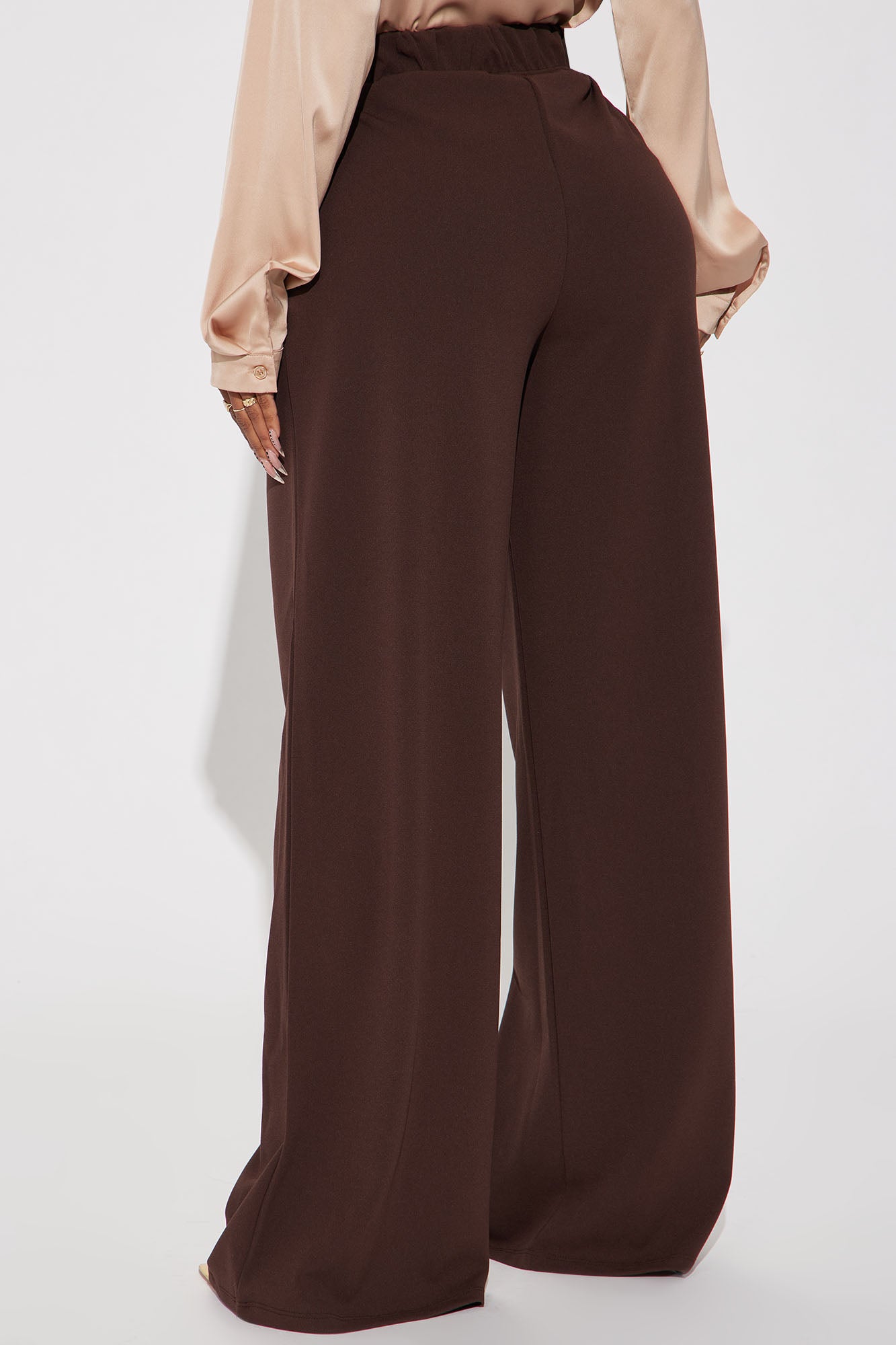 What Matters Most Wide Leg Trouser - Chocolate - Image 3