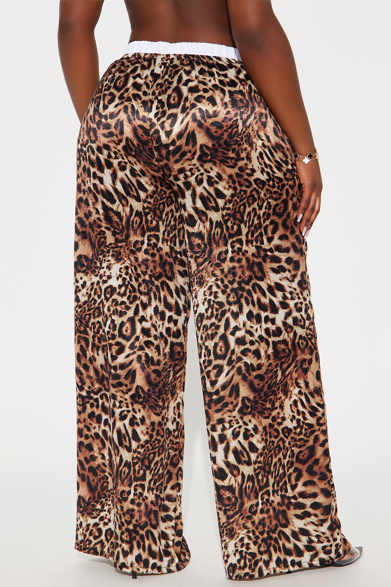 Sasha Leopard Satin Pant - Brown/combo - Image 6
