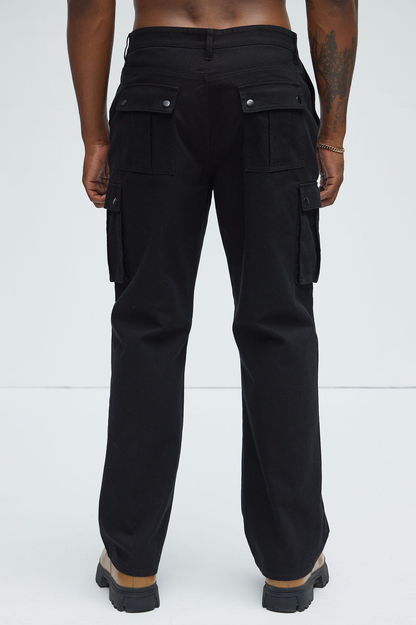 Berry Straight Cargo Pants - Black - Image 4