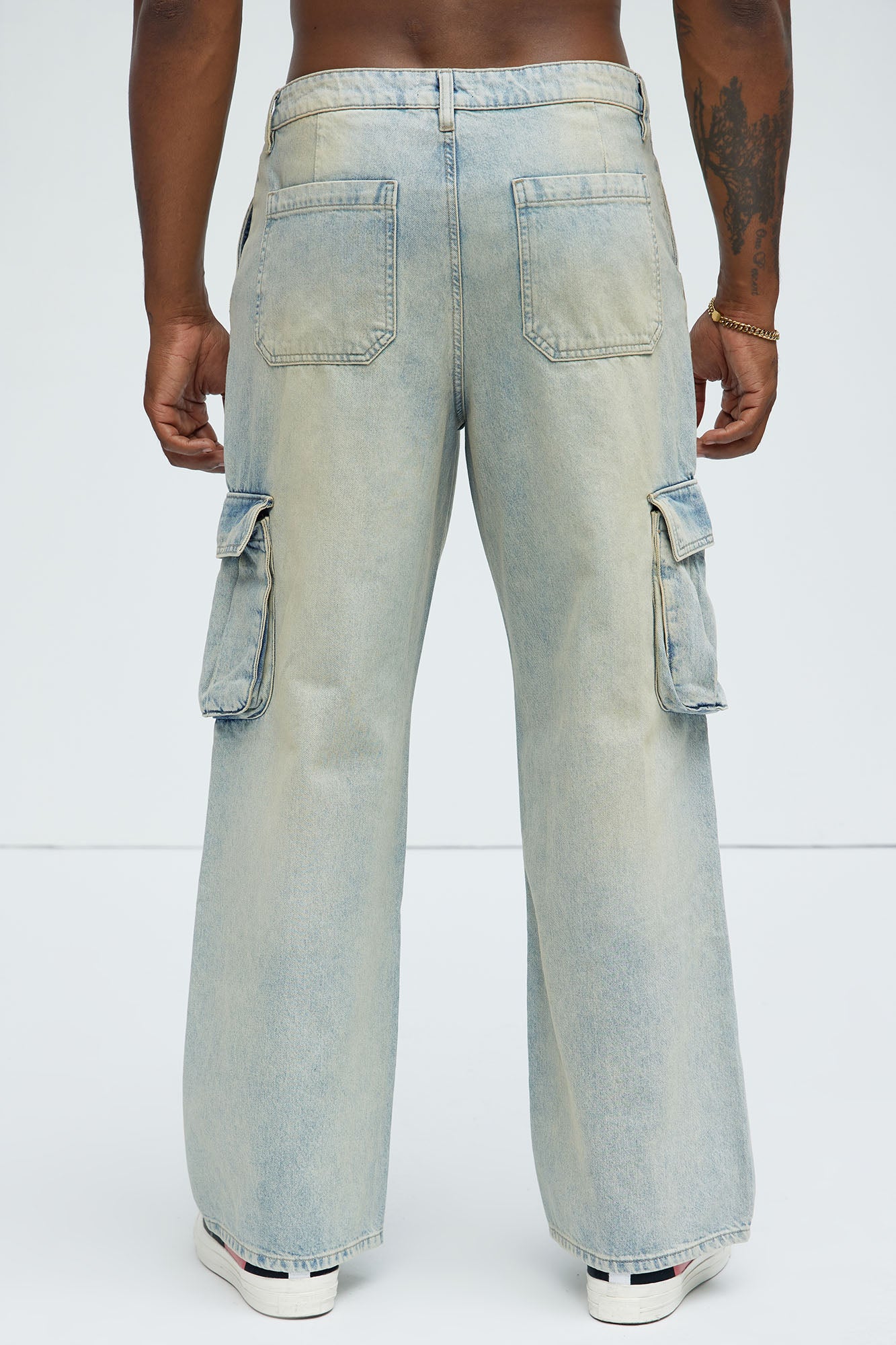 Micah Baggy Moto Jeans - Light Blue Wash - Image 3