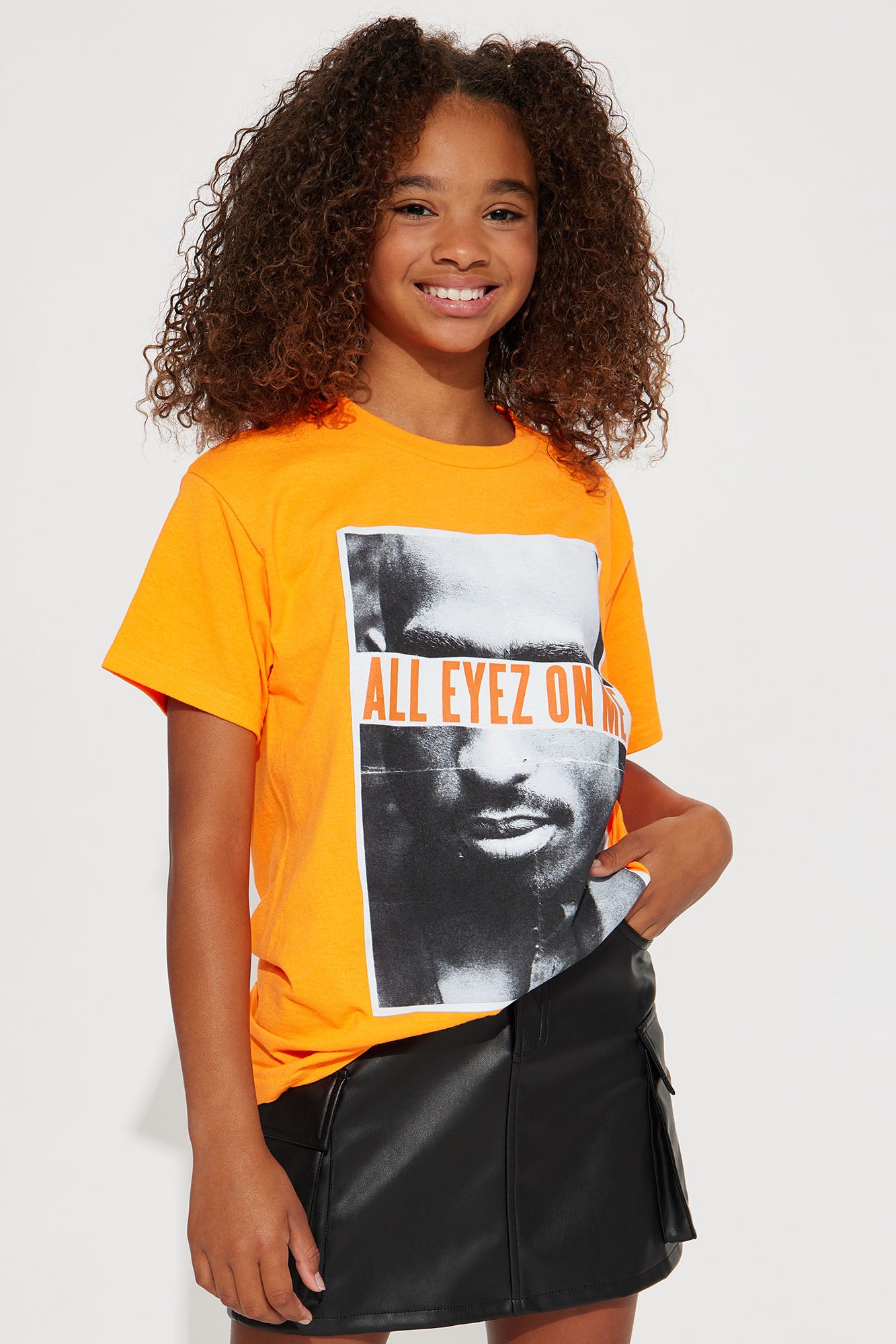 Mini All Eyes On Me Top - Orange - Image 3