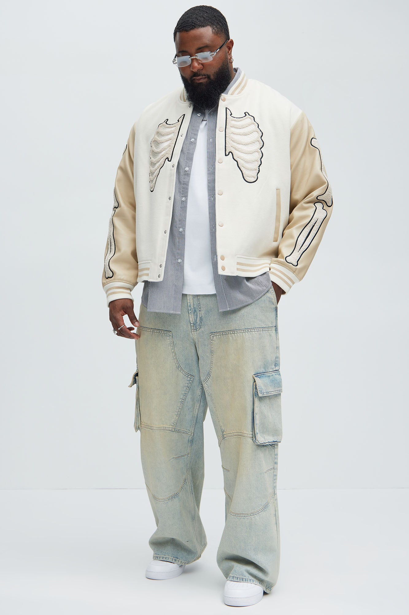 Micah Baggy Moto Jeans - Light Blue Wash - Image 5