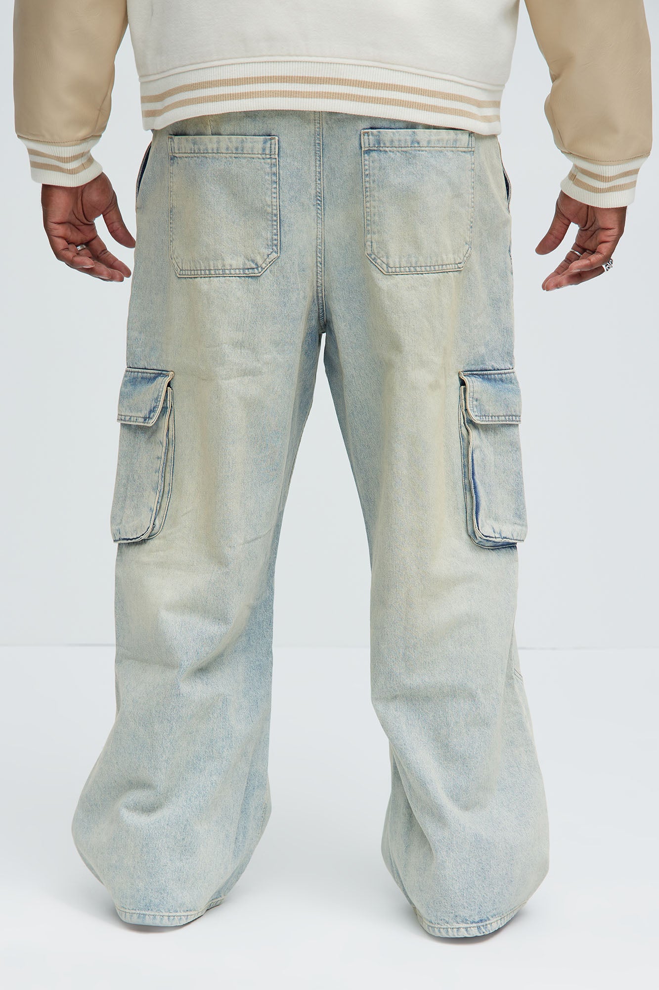 Micah Baggy Moto Jeans - Light Blue Wash - Image 7