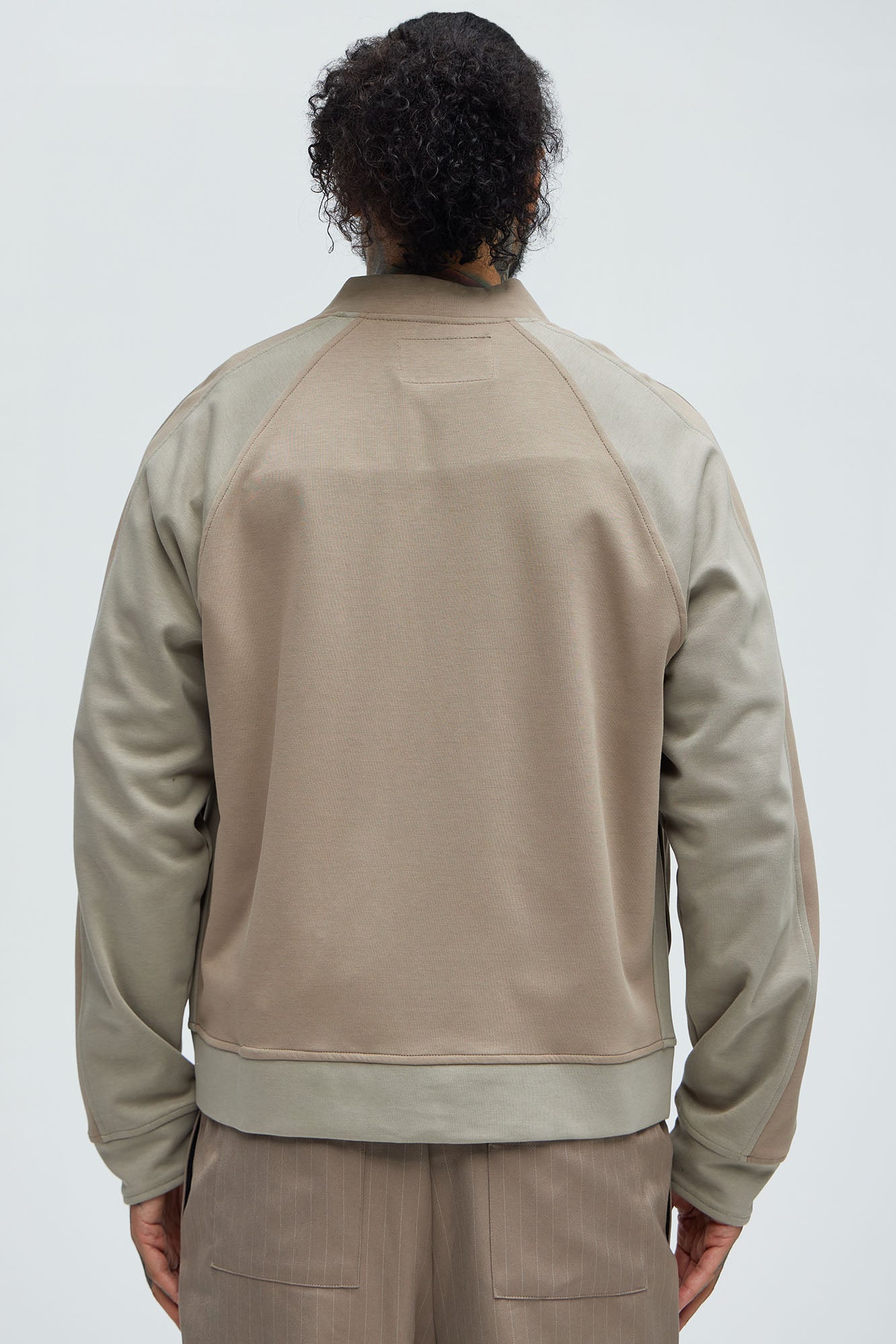 Ryan Interlock Bomber Jacket - Taupe - Image 4