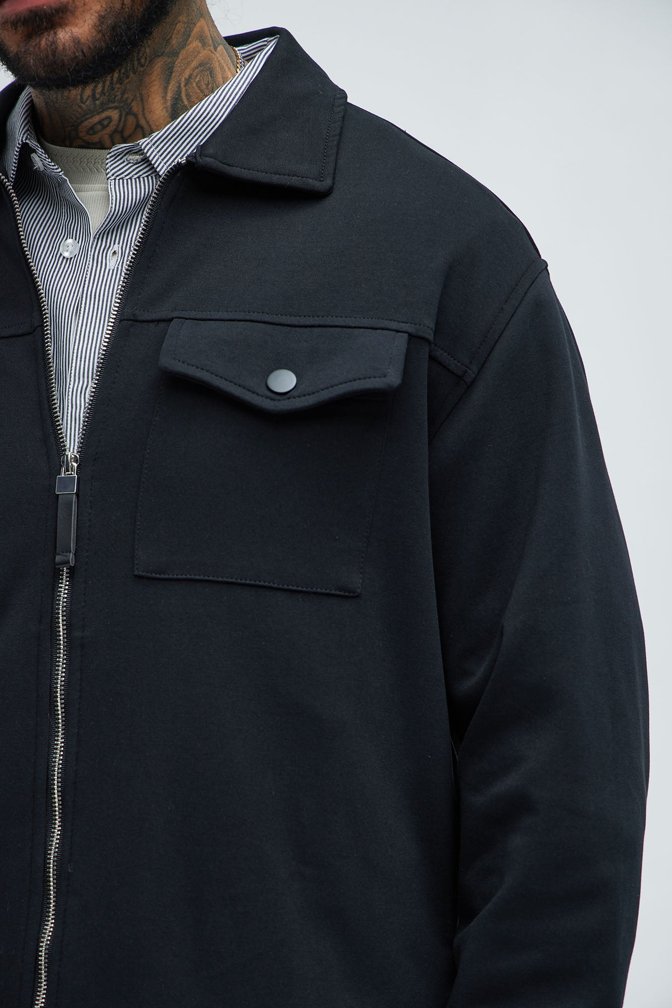 Ryan Interlock Work Jacket - Black - Image 3