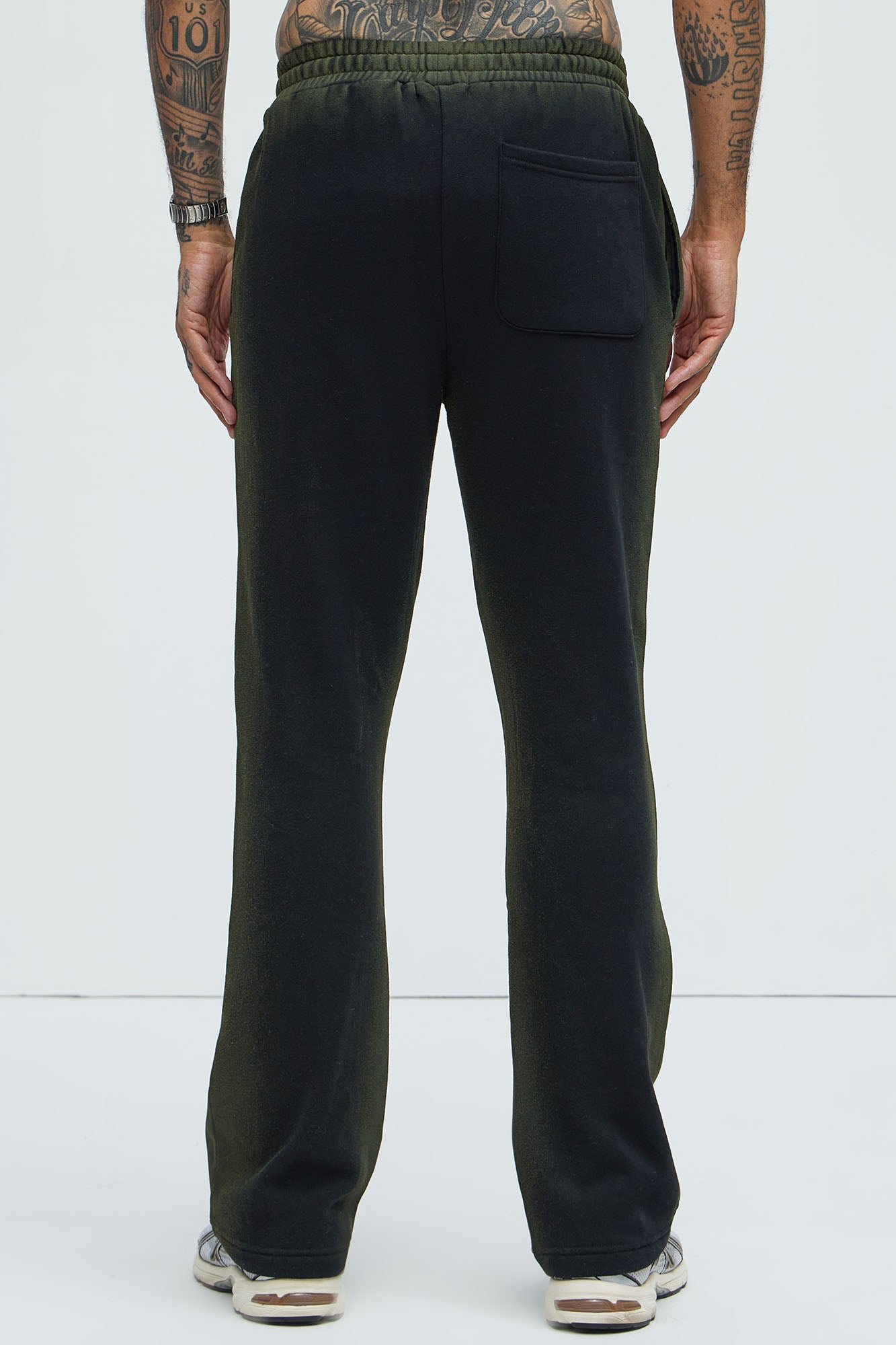 Tyson Blurred Lines Skinny Flare Sweatpants - Black - Image 5
