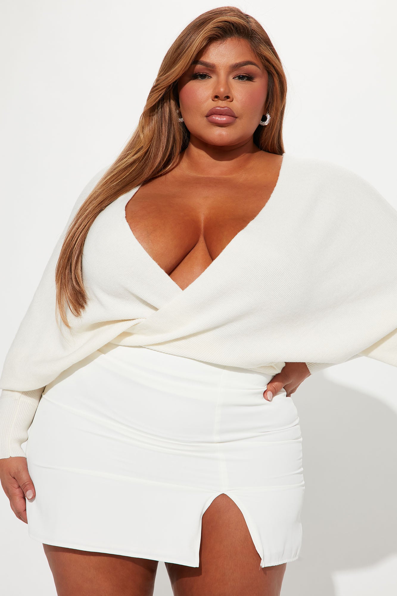 Love Craze Cropped Sweater - Cream - Image 7