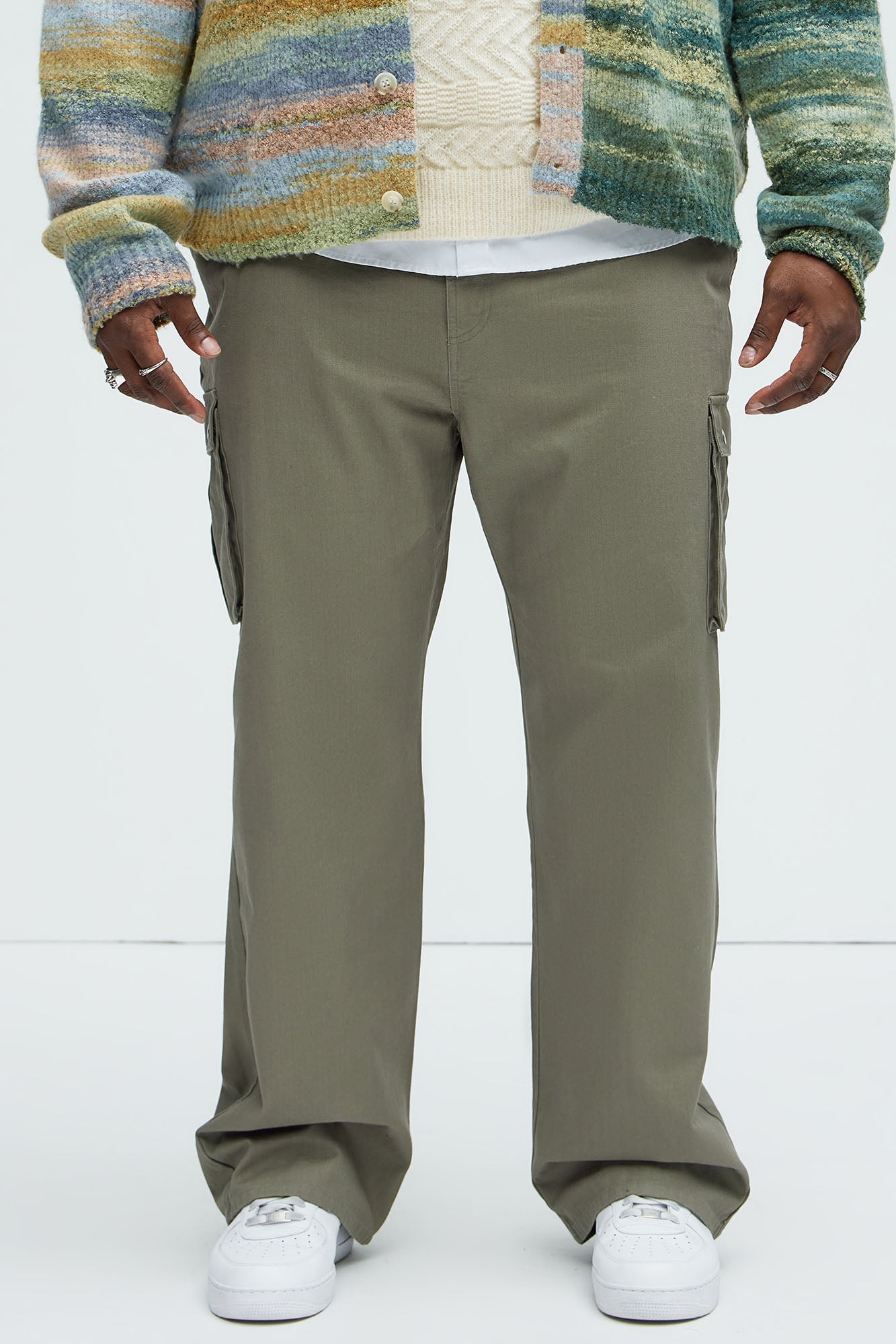 Berry Straight Cargo Pants - Olive - Image 7