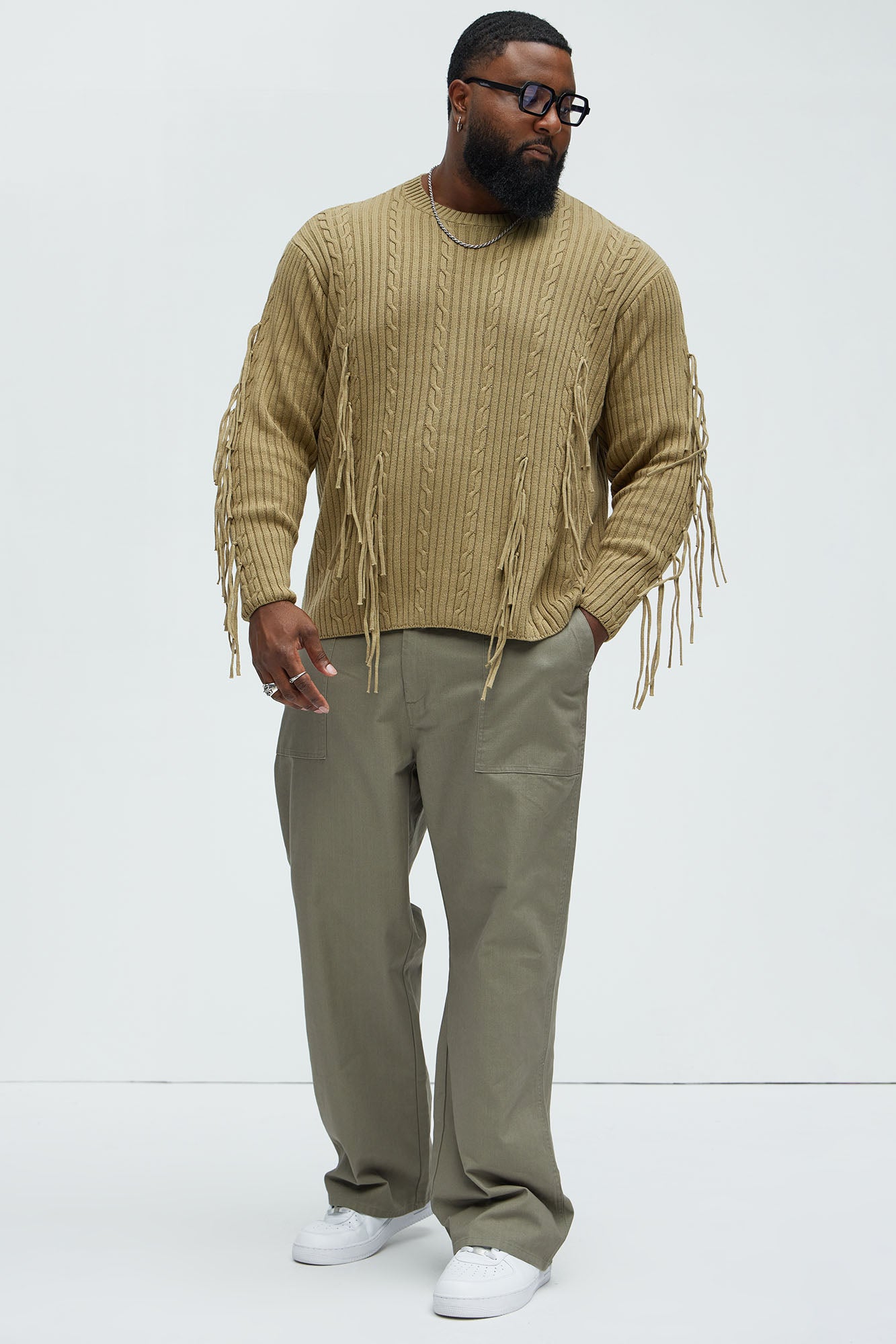 Stay For A While Sweater - Olive - Image 6