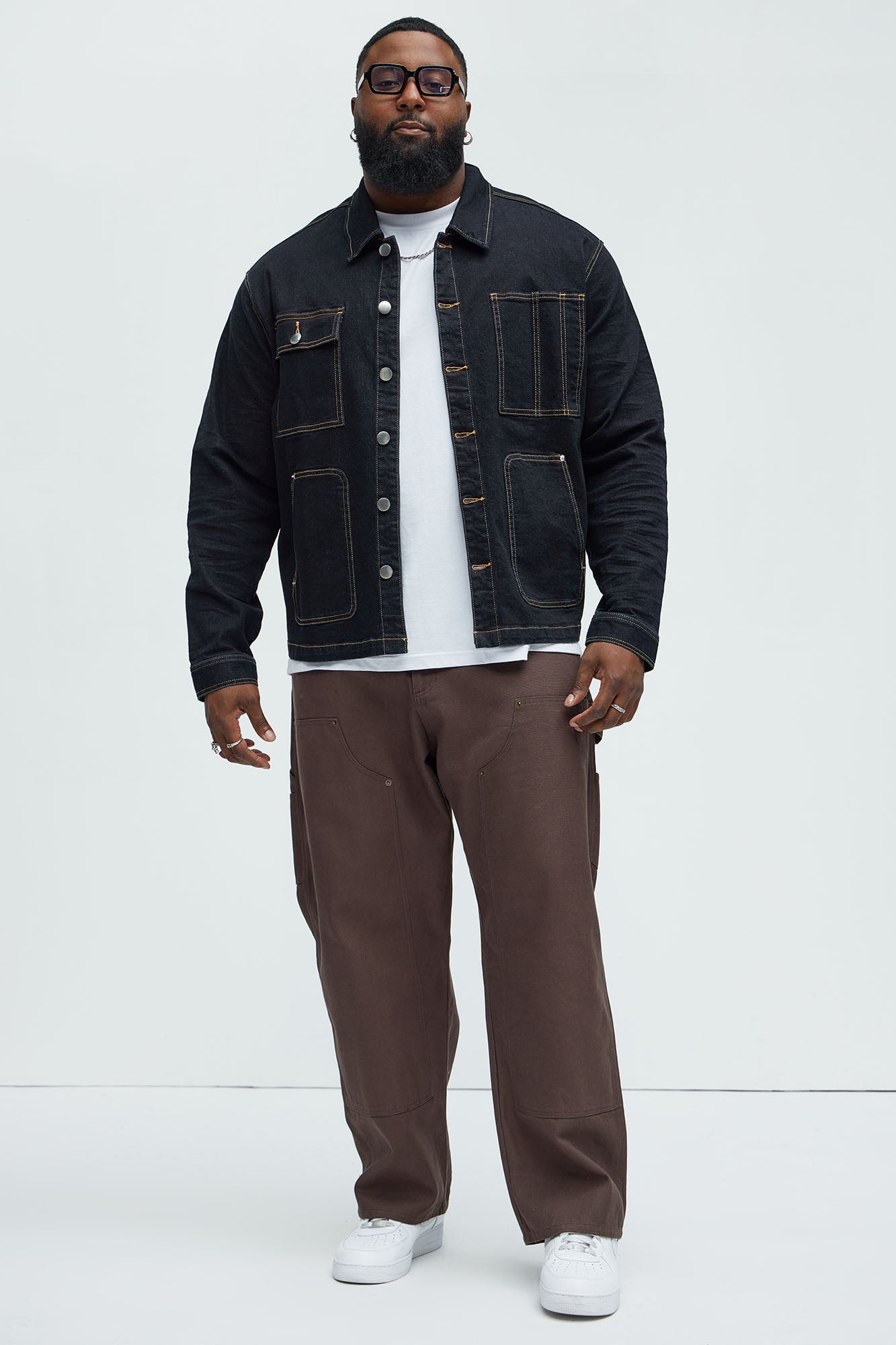 Carl Button Up Jacket - Indigo - Image 6