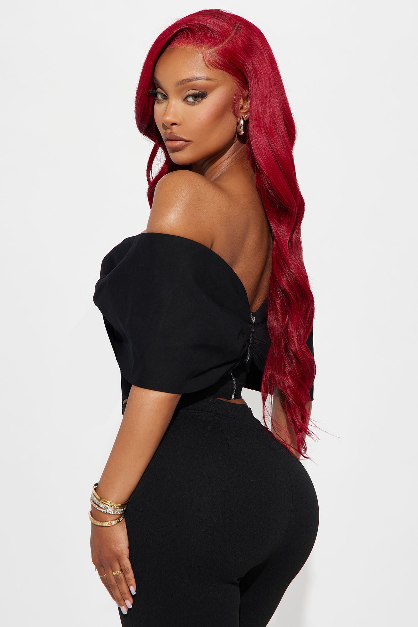 Lorelai Bow Corset Top - Black - Image 3