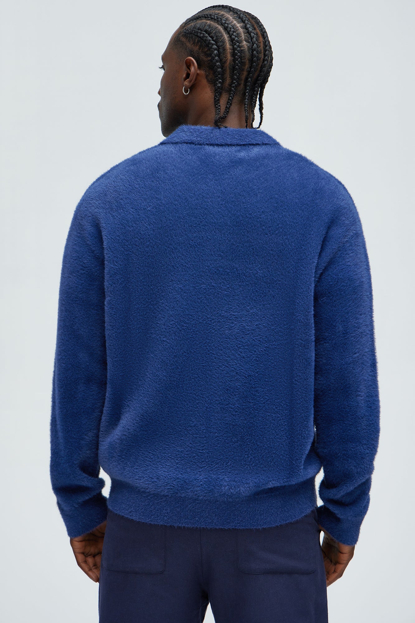 Amusing Sweater Knit Polo - Blue - Image 3