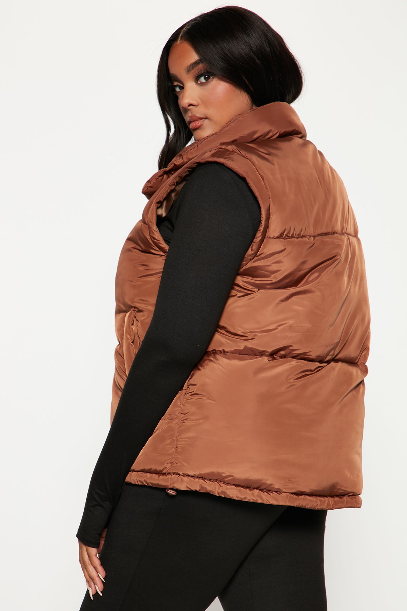 Leave It To Me Puffer Vest - Camel - Image 7