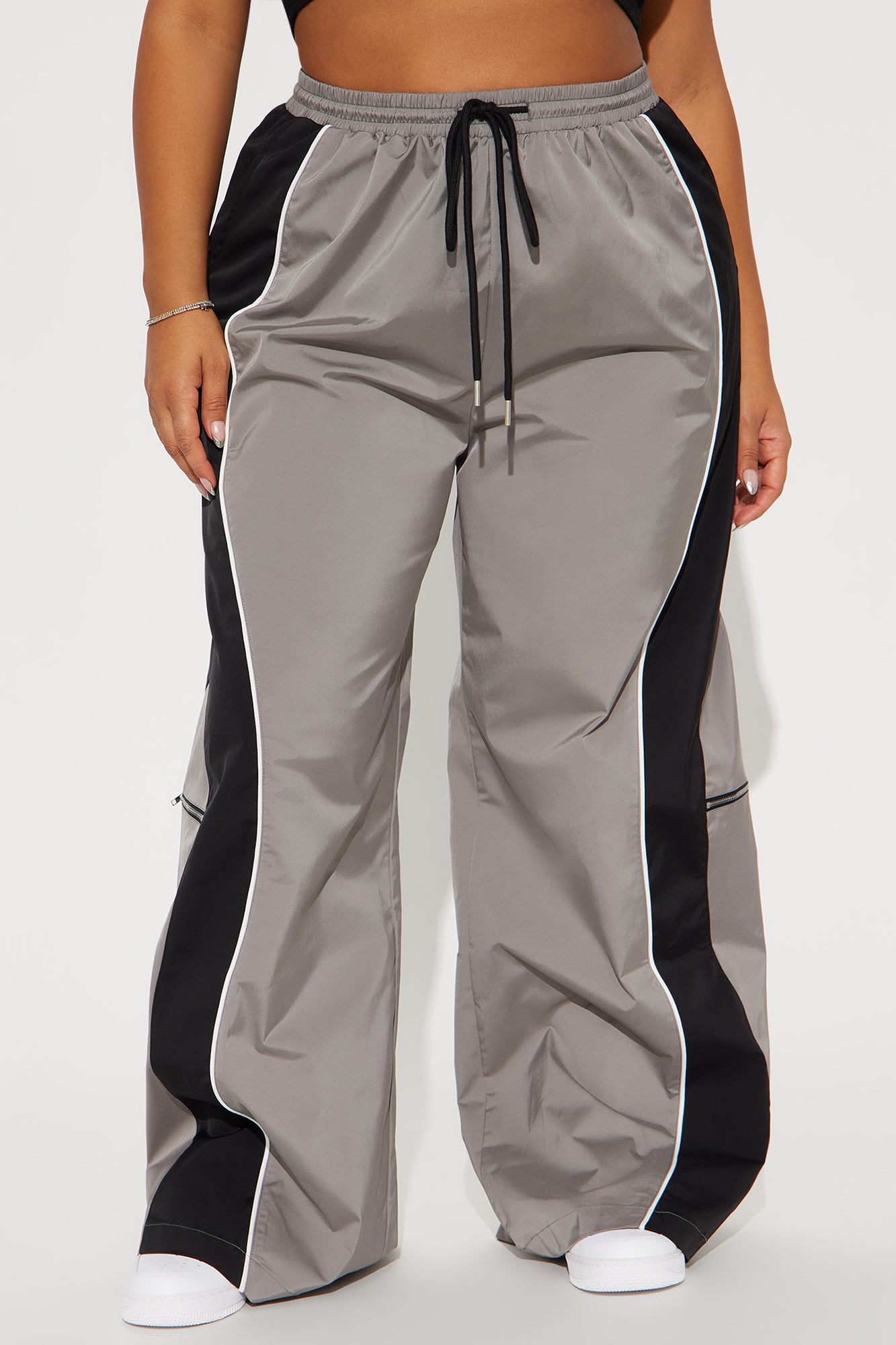Nothing Less Windbreaker Track Pant - Charcoal/combo - Image 5
