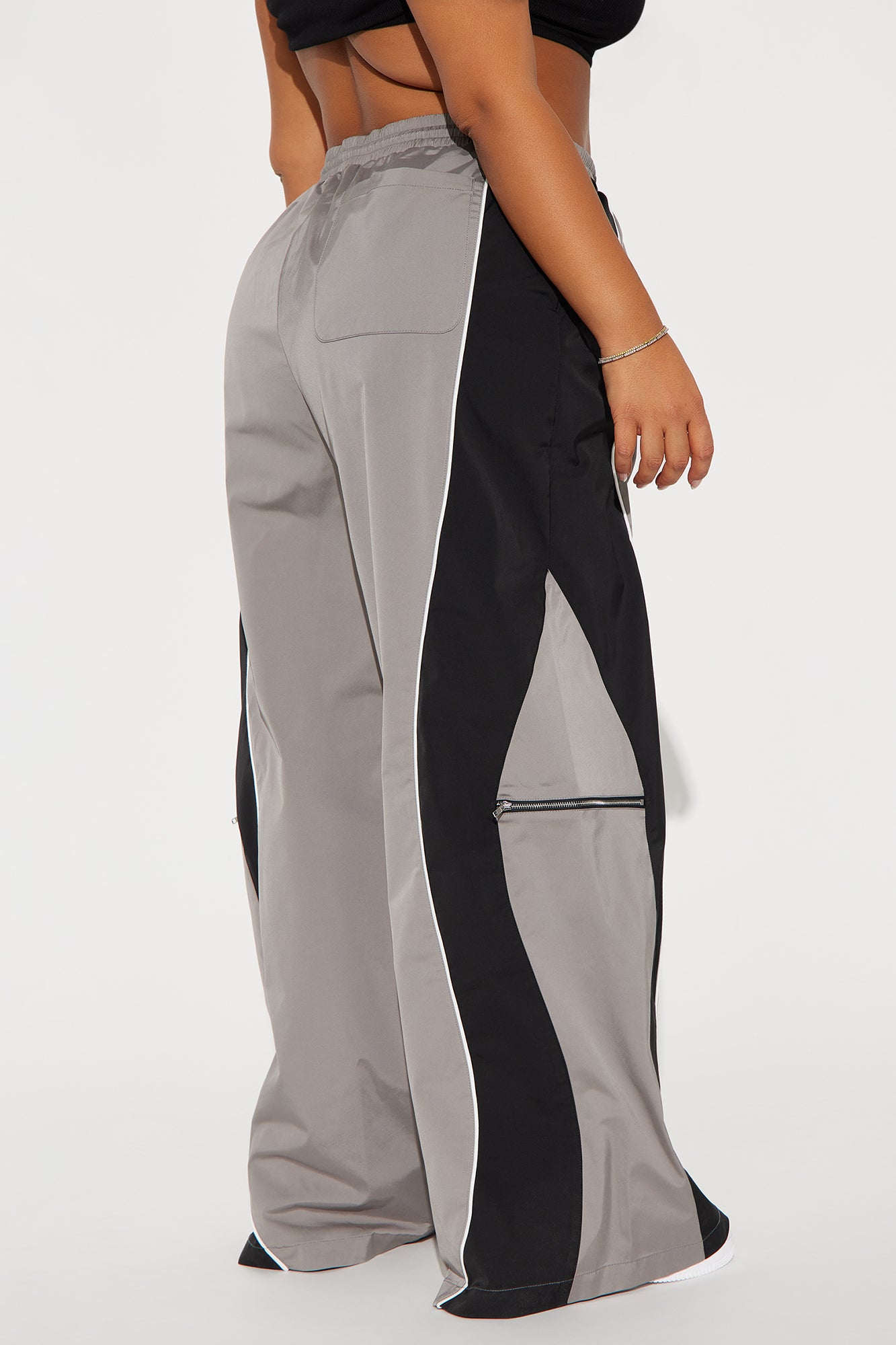 Nothing Less Windbreaker Track Pant - Charcoal/combo - Image 6