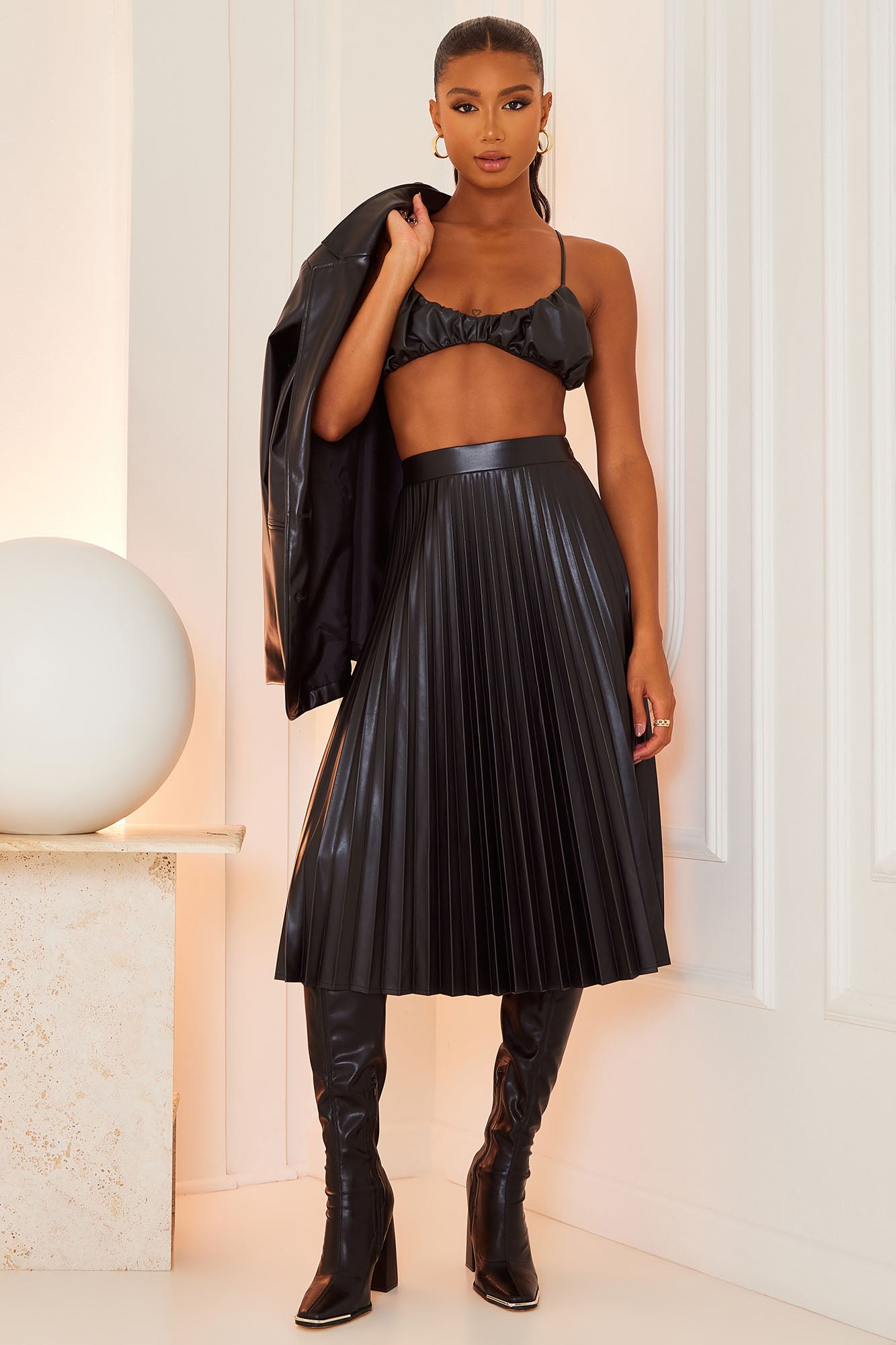 Stating Facts Midi Skirt - Black - Image 4