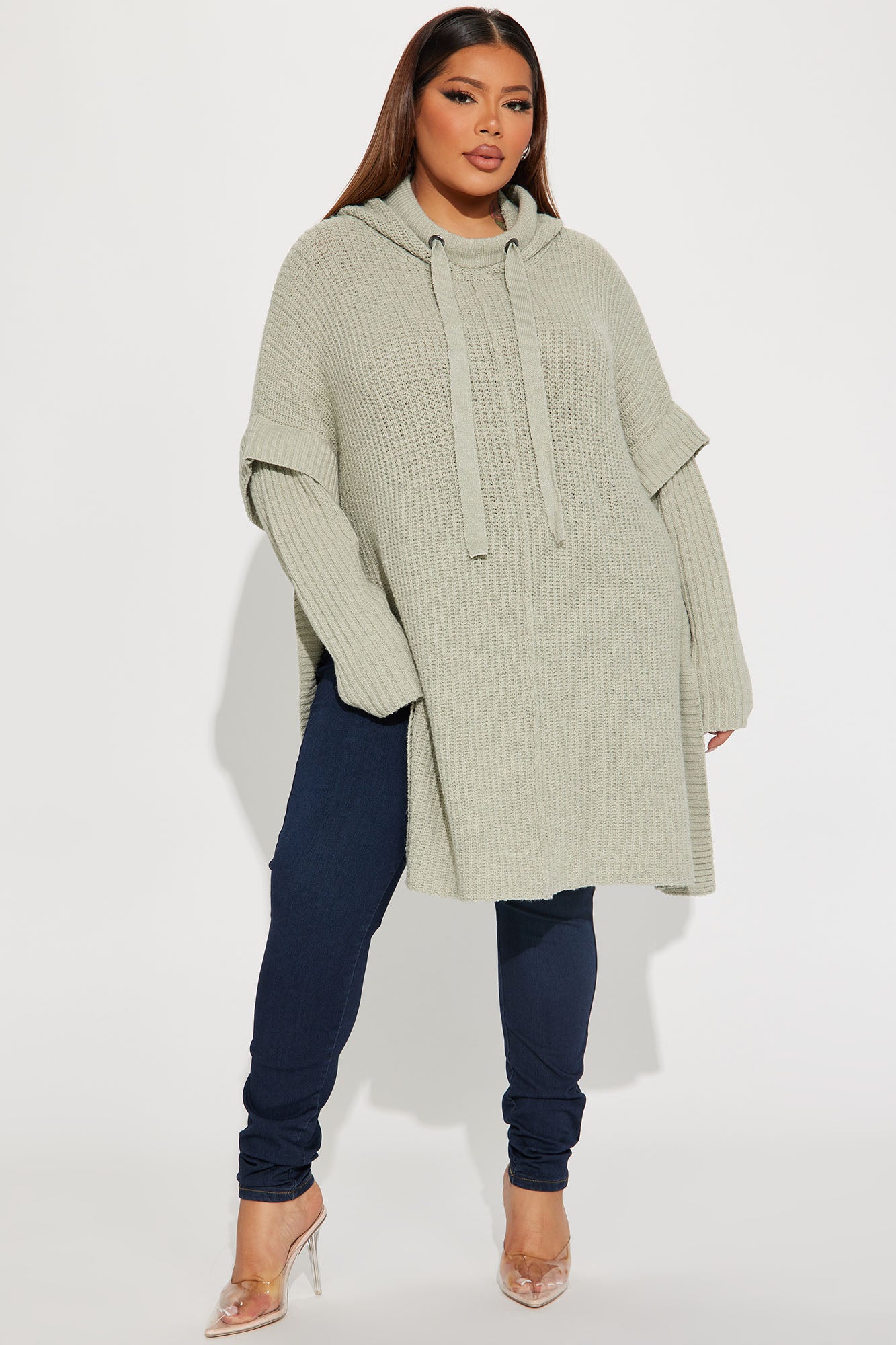 Comfy and Chill Hooded Sweater - Sage - Image 4