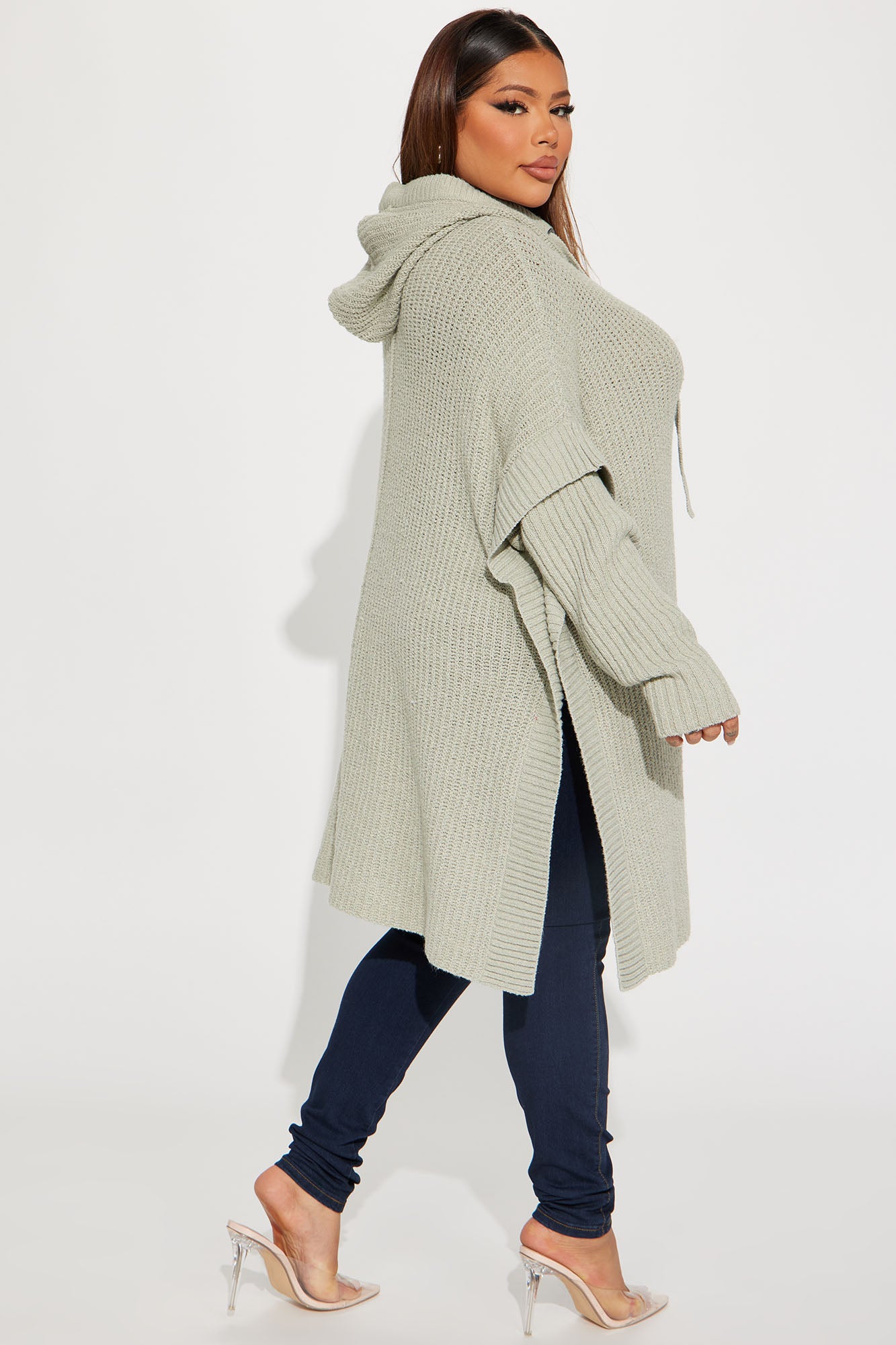 Comfy and Chill Hooded Sweater - Sage - Image 6