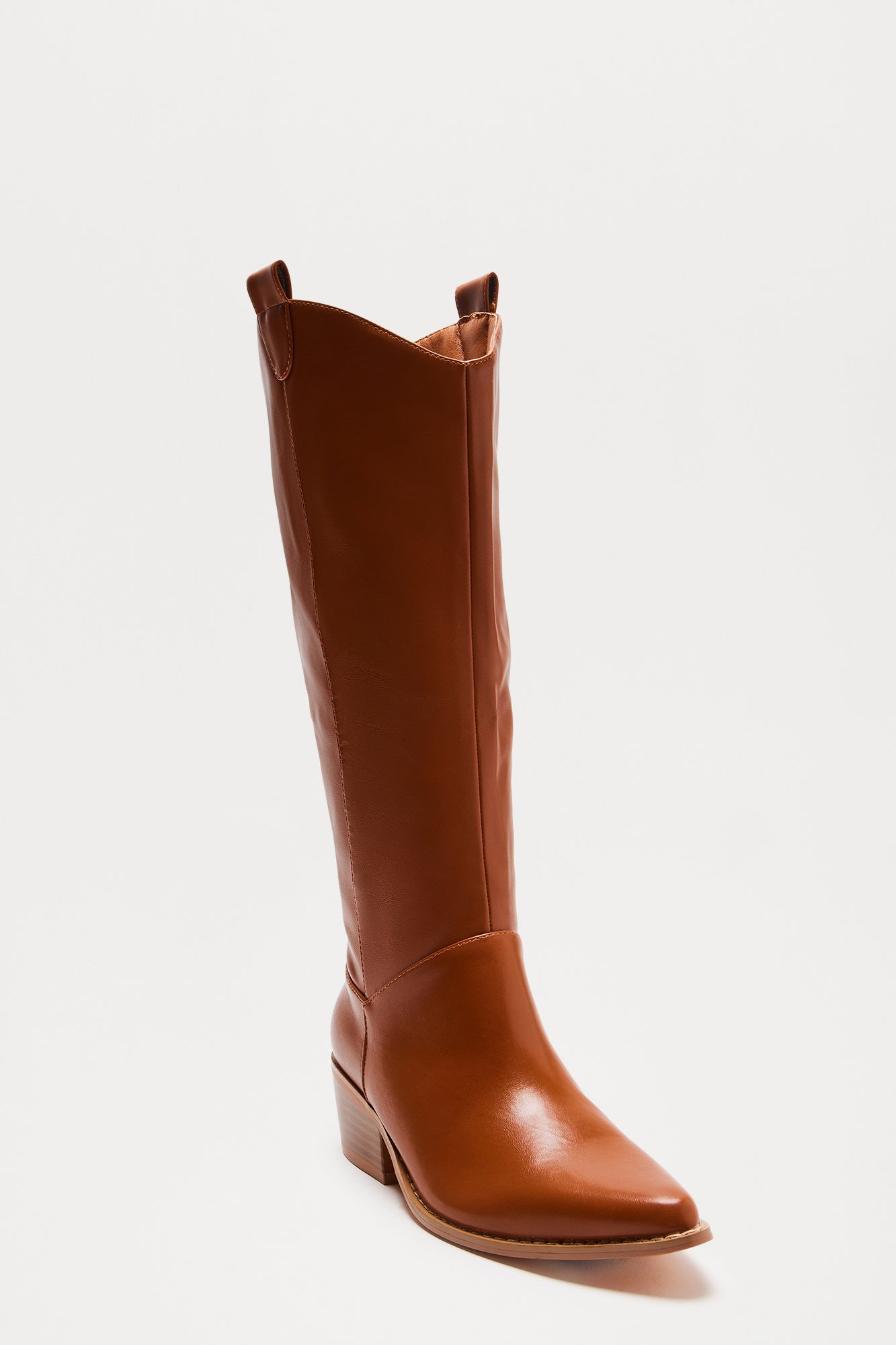 Stevie Knee High Cowboy Boots - Camel - Image 3