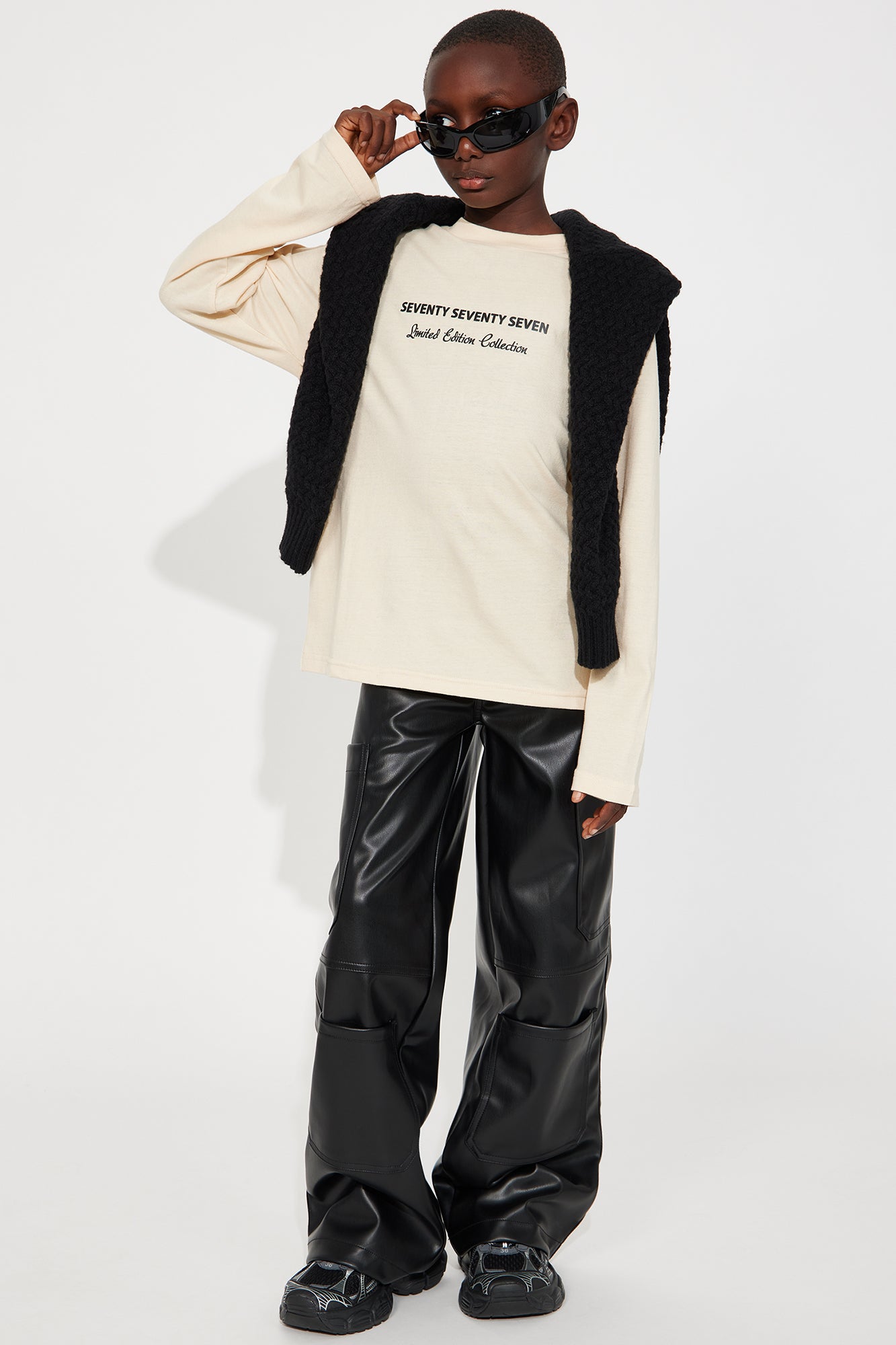 Mini 777 Athletic Front/Back Long Sleeve Tee - Sand - Image 3