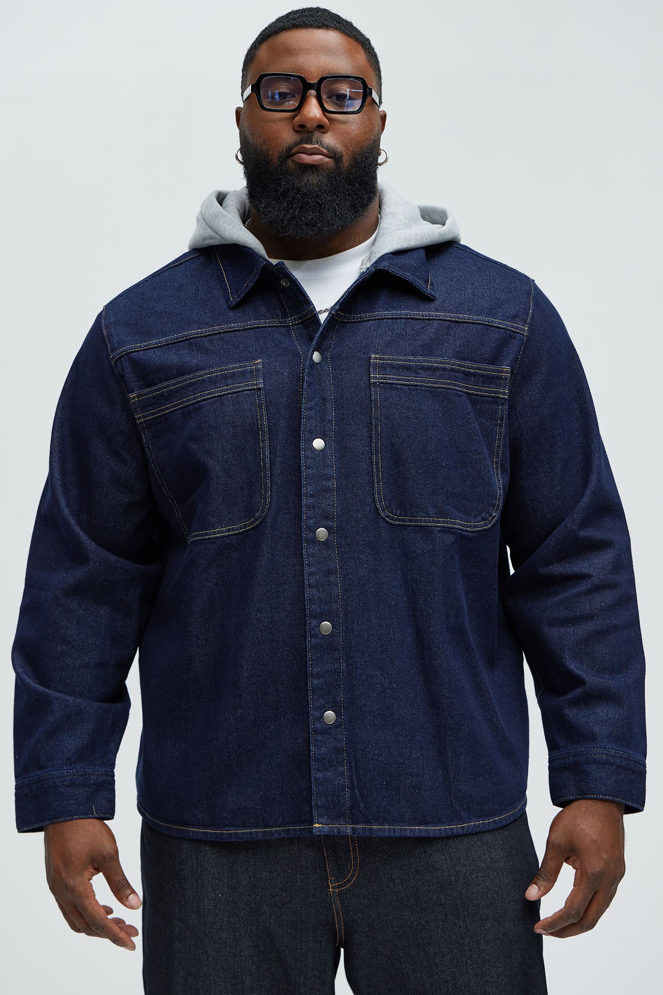 Jackson Lightweight Denim Shacket - Indigo - Image 5