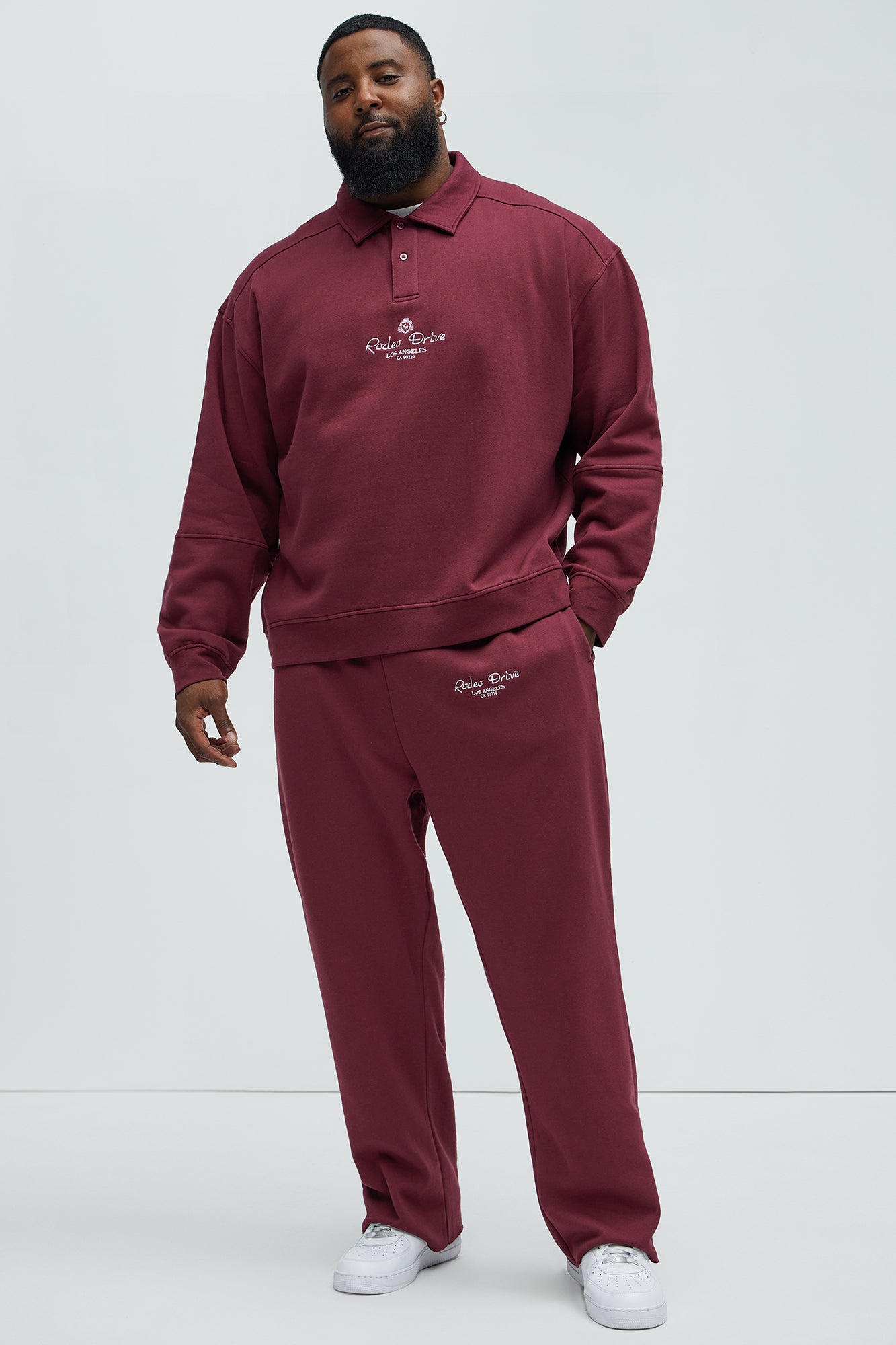 Rodeo Drive LA Sweatpants - Burgundy - Image 6