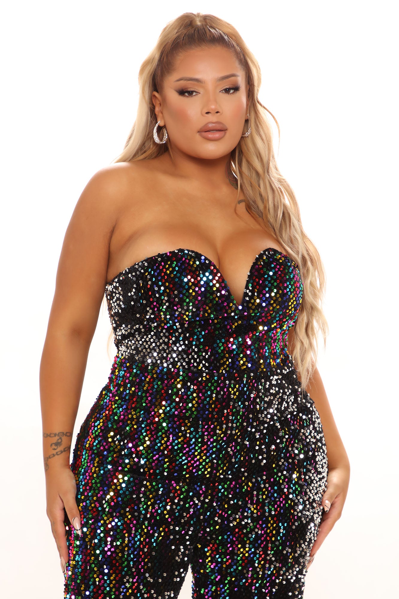 Sequin Party Jumpsuit - Black/combo - Image 6