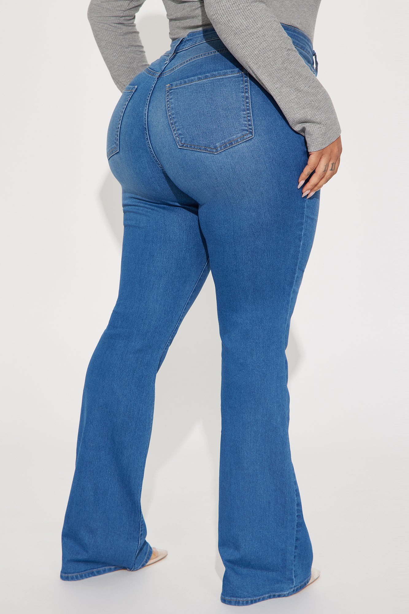 Flex Game Soft Stretch Bootcut Jeans - Medium Wash - Image 6