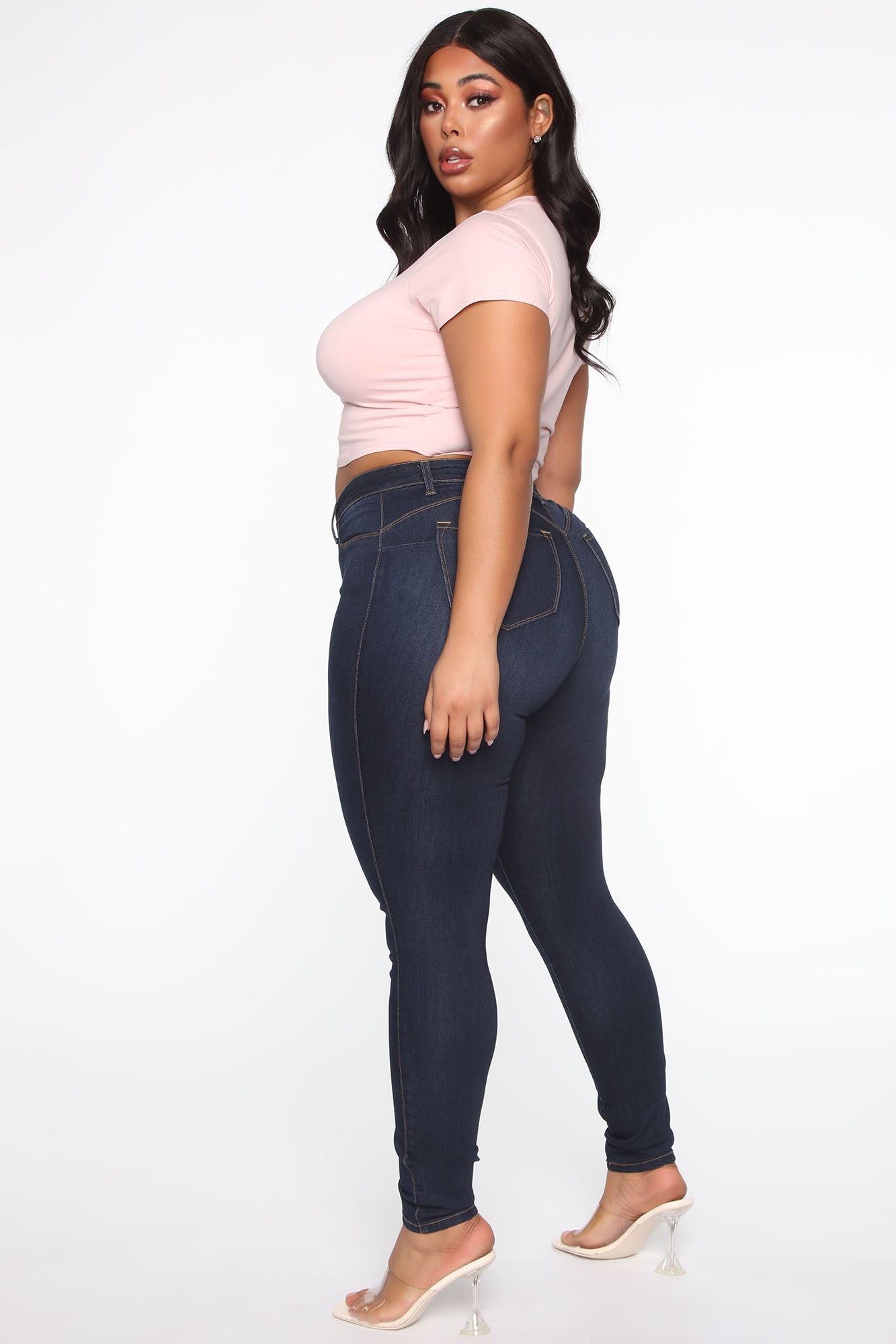 Classic Beauty Booty Lifter Skinny Jeans - Dark Denim - Image 15