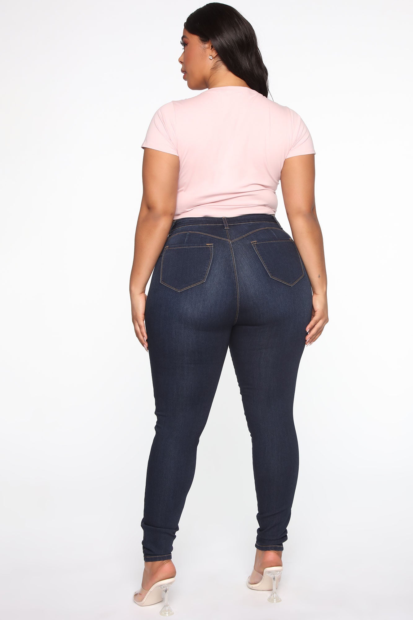 Classic Beauty Booty Lifter Skinny Jeans - Dark Denim - Image 16