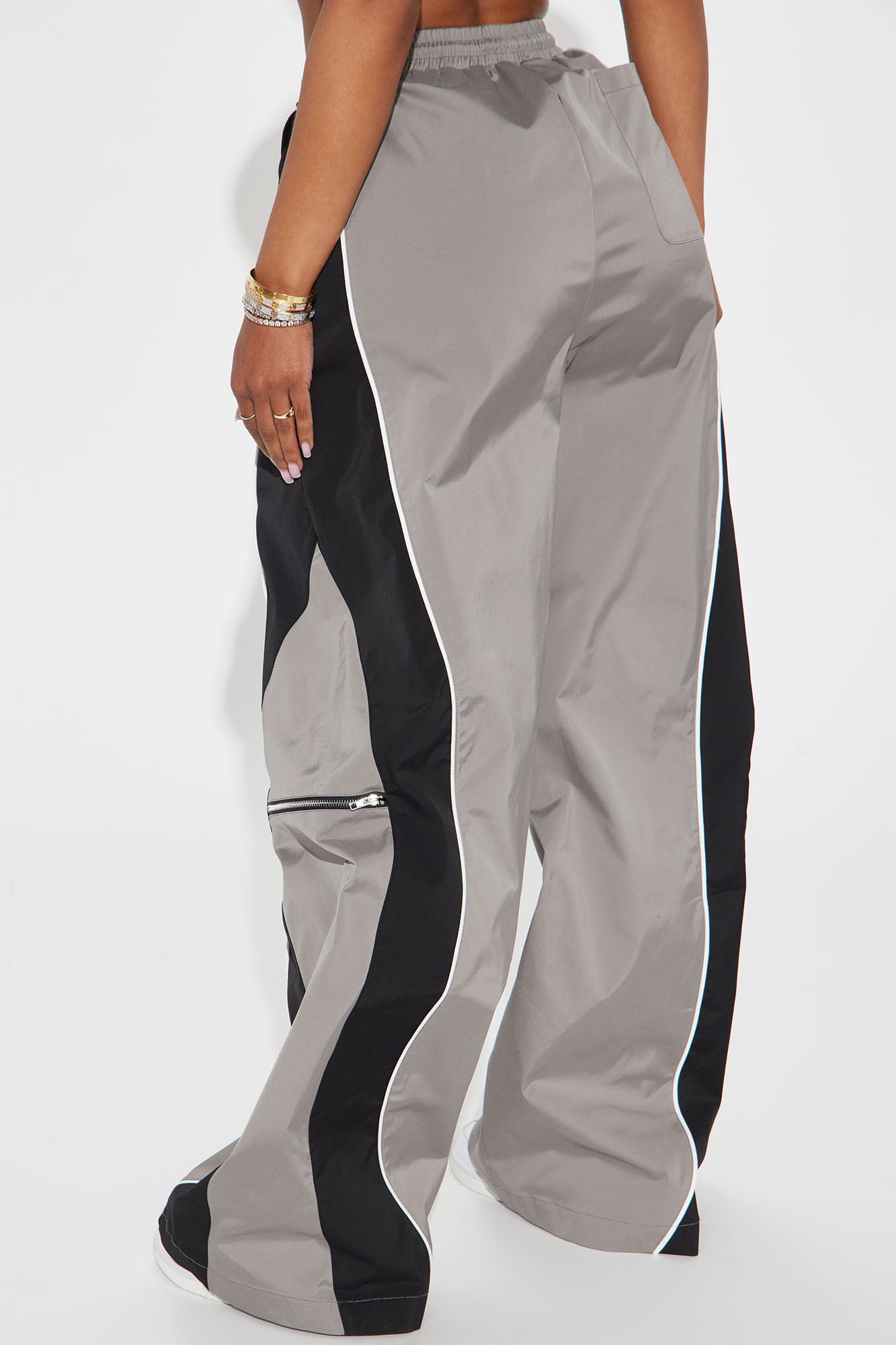 Nothing Less Windbreaker Track Pant - Charcoal/combo - Image 3