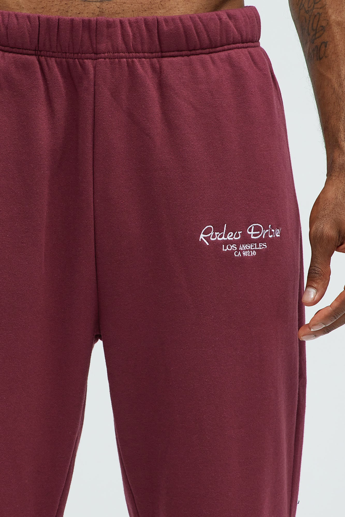 Rodeo Drive LA Sweatpants - Burgundy - Image 4