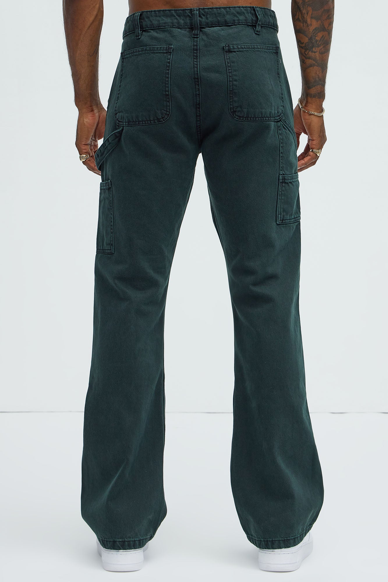 Conner Carpenter Flare Jeans - Green - Image 5