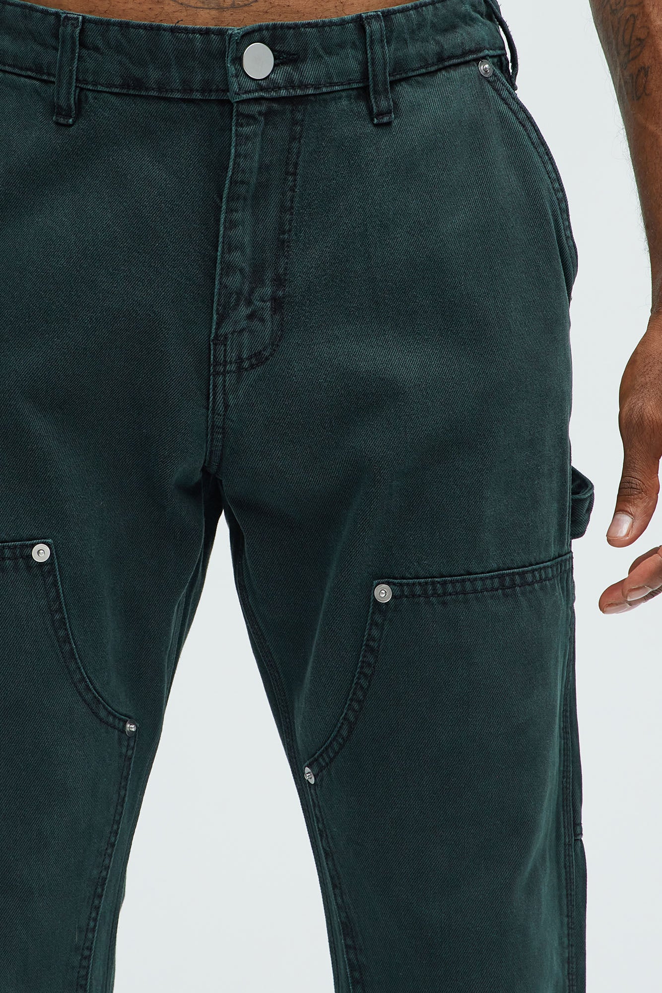 Conner Carpenter Flare Jeans - Green - Image 3