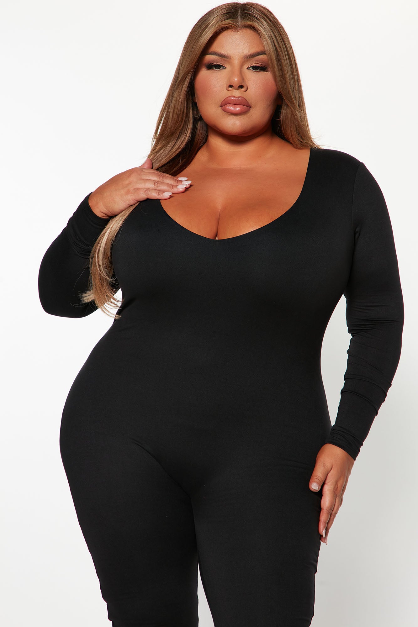 Feelin' Good Doubled Jumpsuit - Black - Image 5