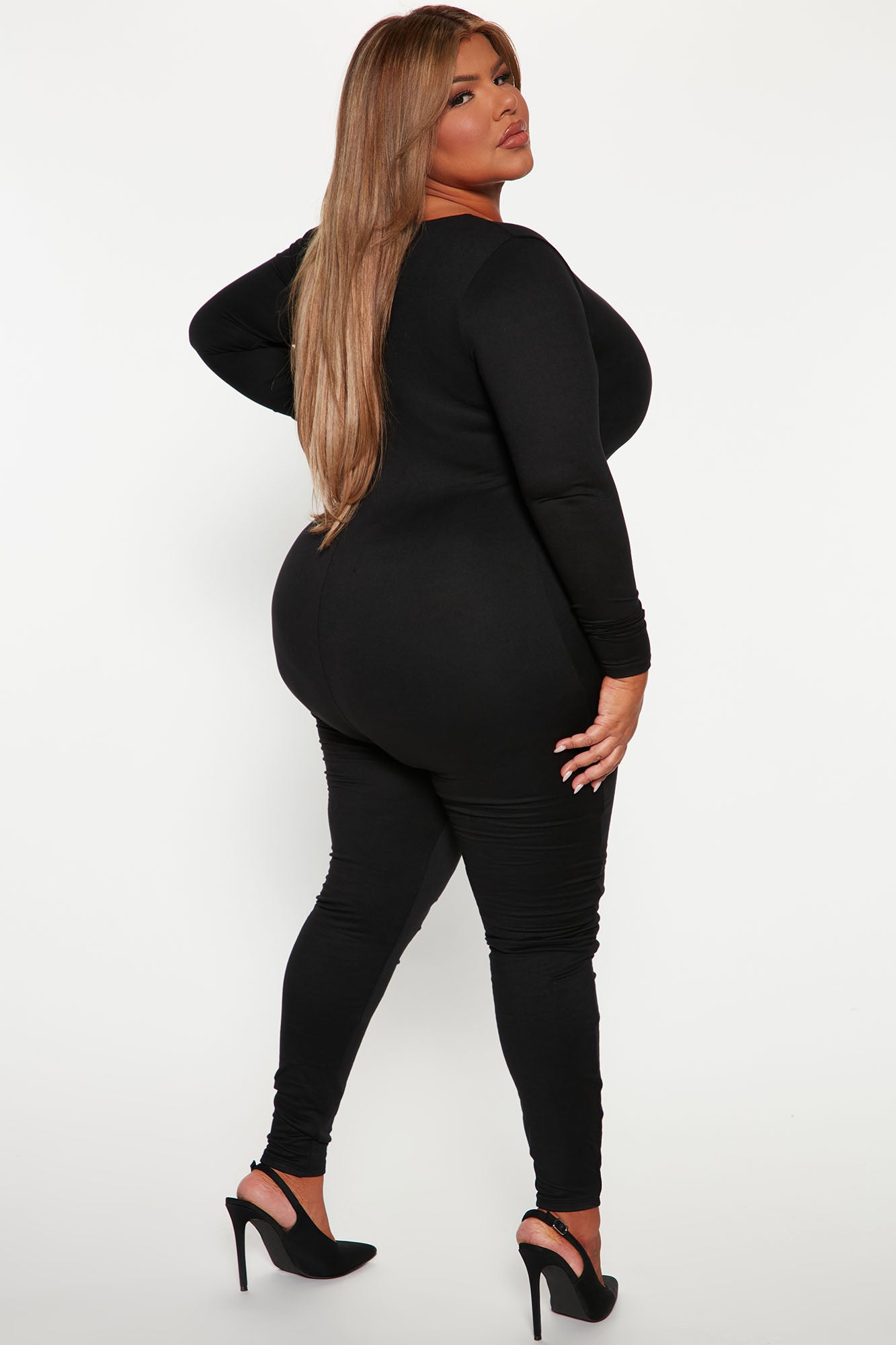 Feelin' Good Doubled Jumpsuit - Black - Image 6