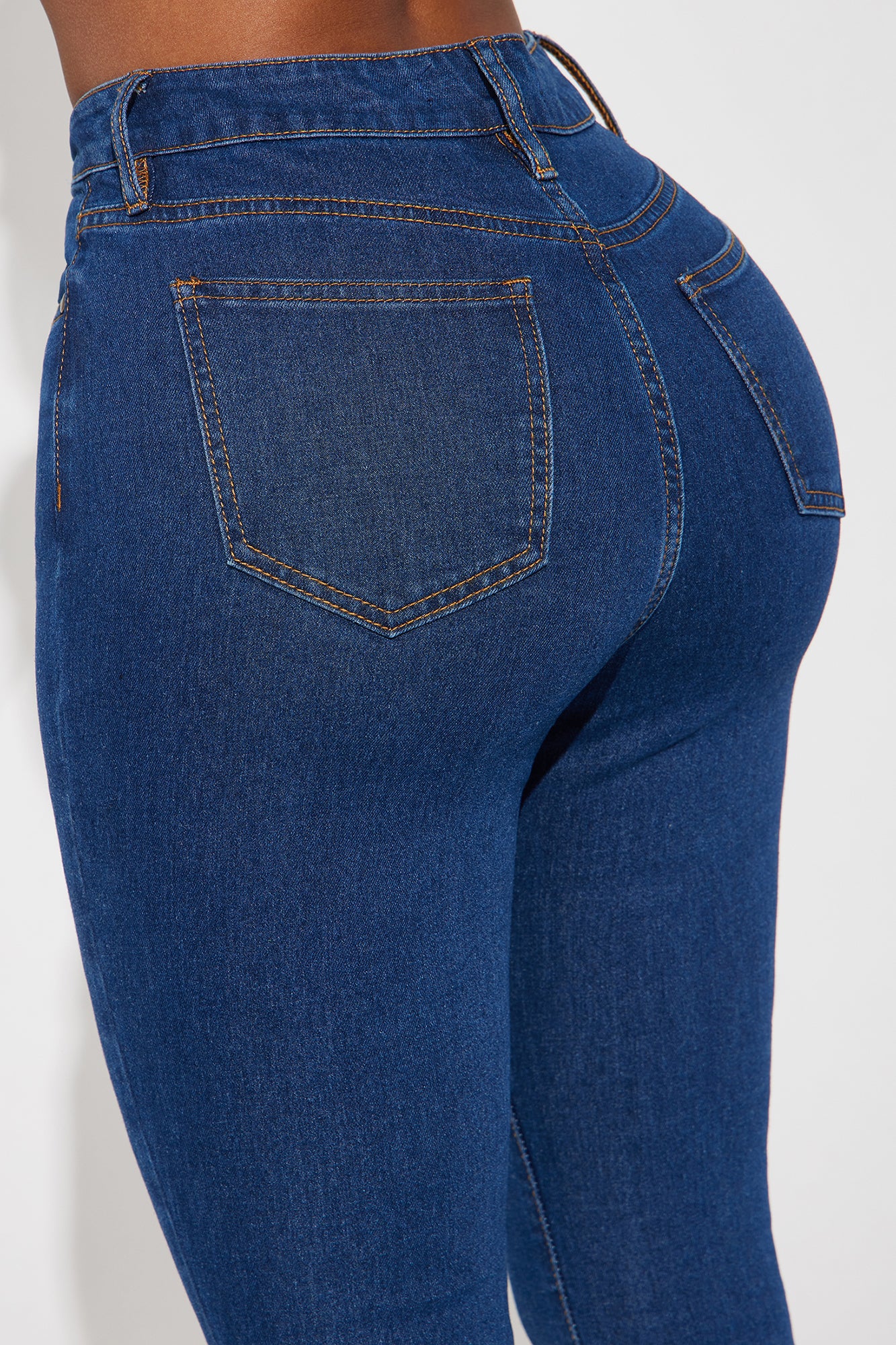 Bethany Basic Stretch Skinny Jeans - Dark Wash - Image 4