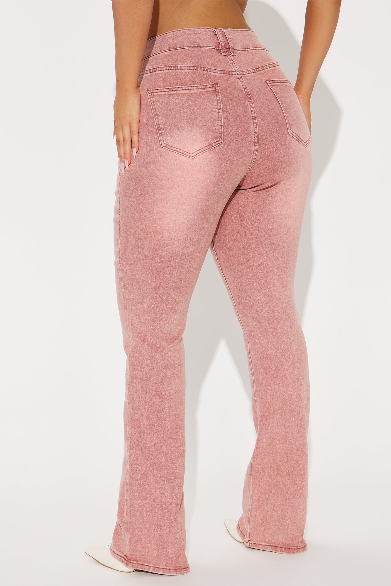 Fatal Attraction Stretch Bootcut Jeans - Pink - Image 6